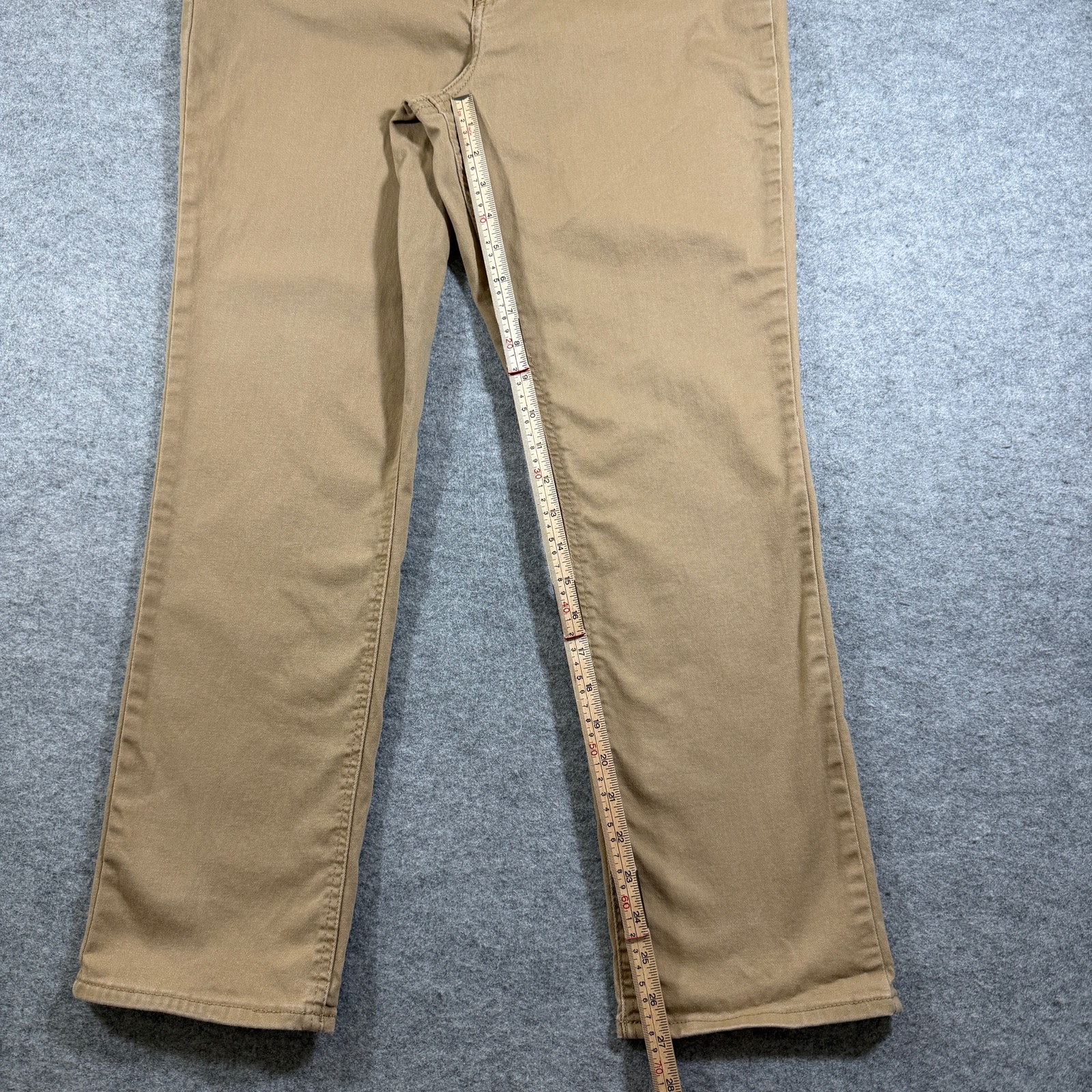 Lee Pants Womens 12 Short Khaki Straight Leg Mid Rise Stretch Cotton Chino thumbnail 6