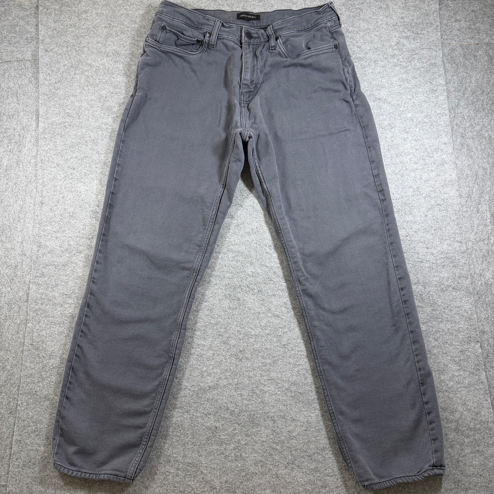 Banana Republic Twill Jeans Mens 34x30 Gray Faded Slim Straight Cotton Pants