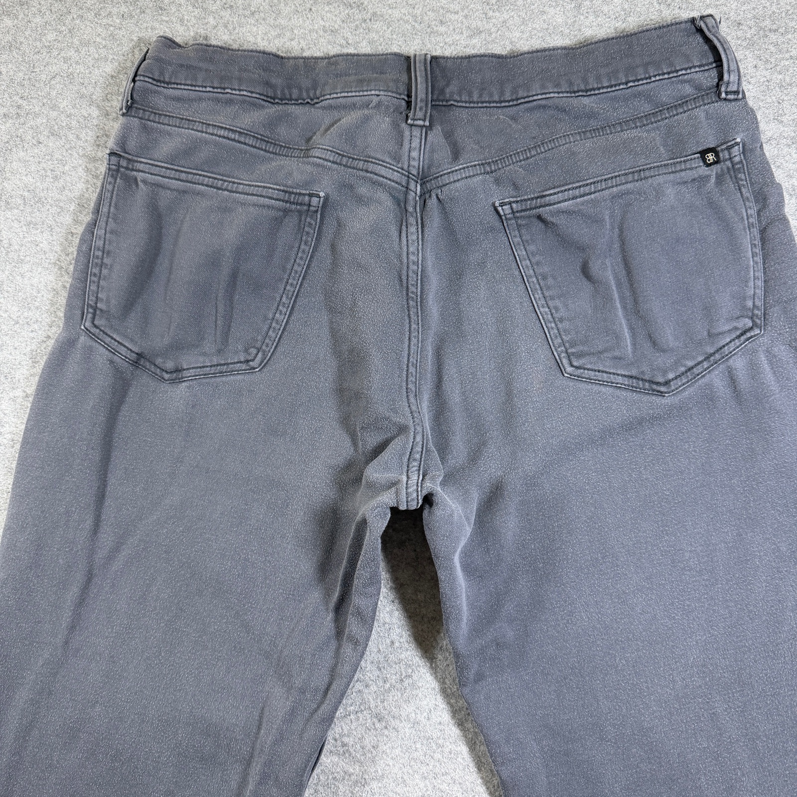Banana Republic Twill Jeans Mens 34x30 Gray Faded Slim Straight Cotton Pants thumbnail 3