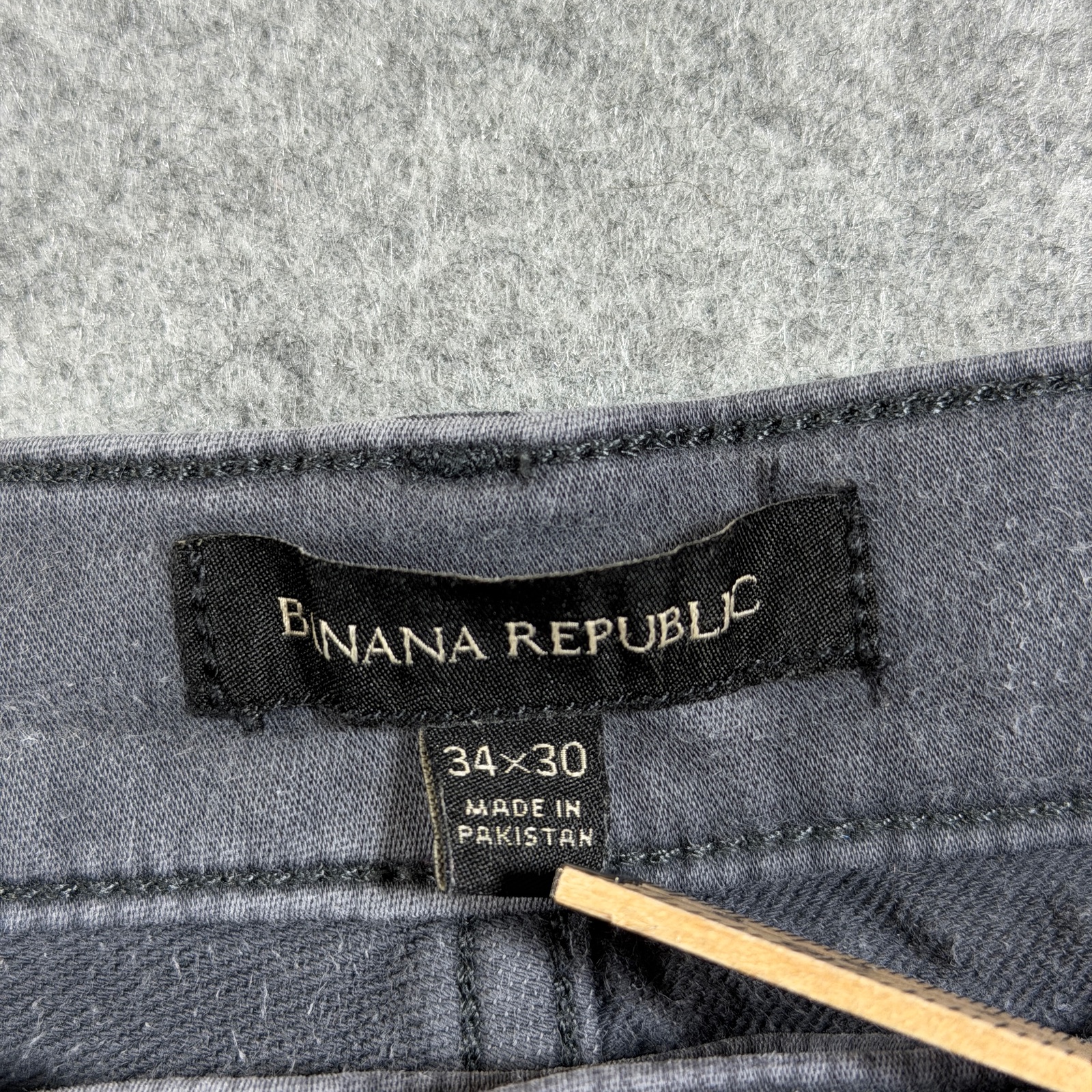 Banana Republic Twill Jeans Mens 34x30 Gray Faded Slim Straight Cotton Pants thumbnail 5