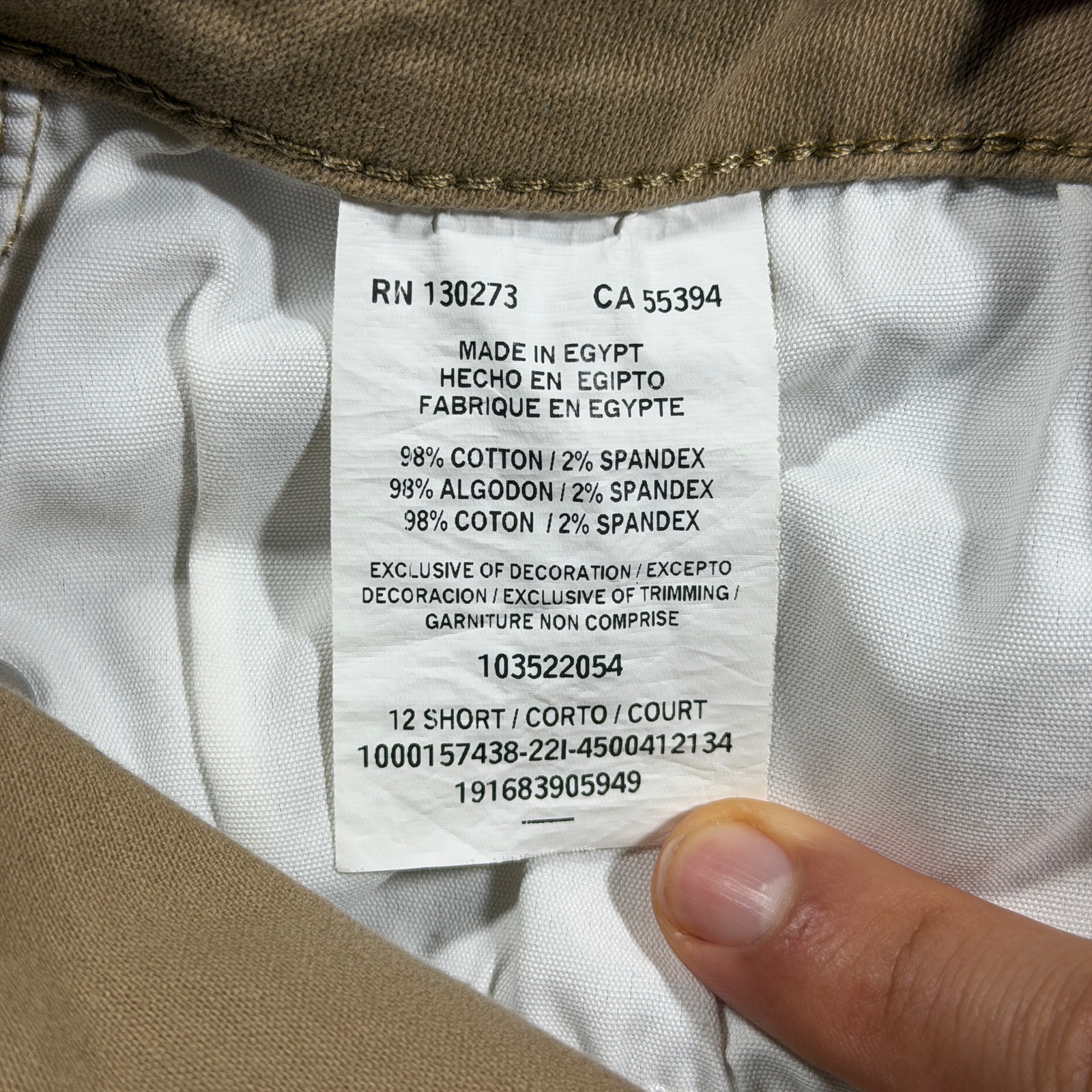 Lee Pants Womens 12 Short Khaki Straight Leg Mid Rise Stretch Cotton Chino thumbnail 8