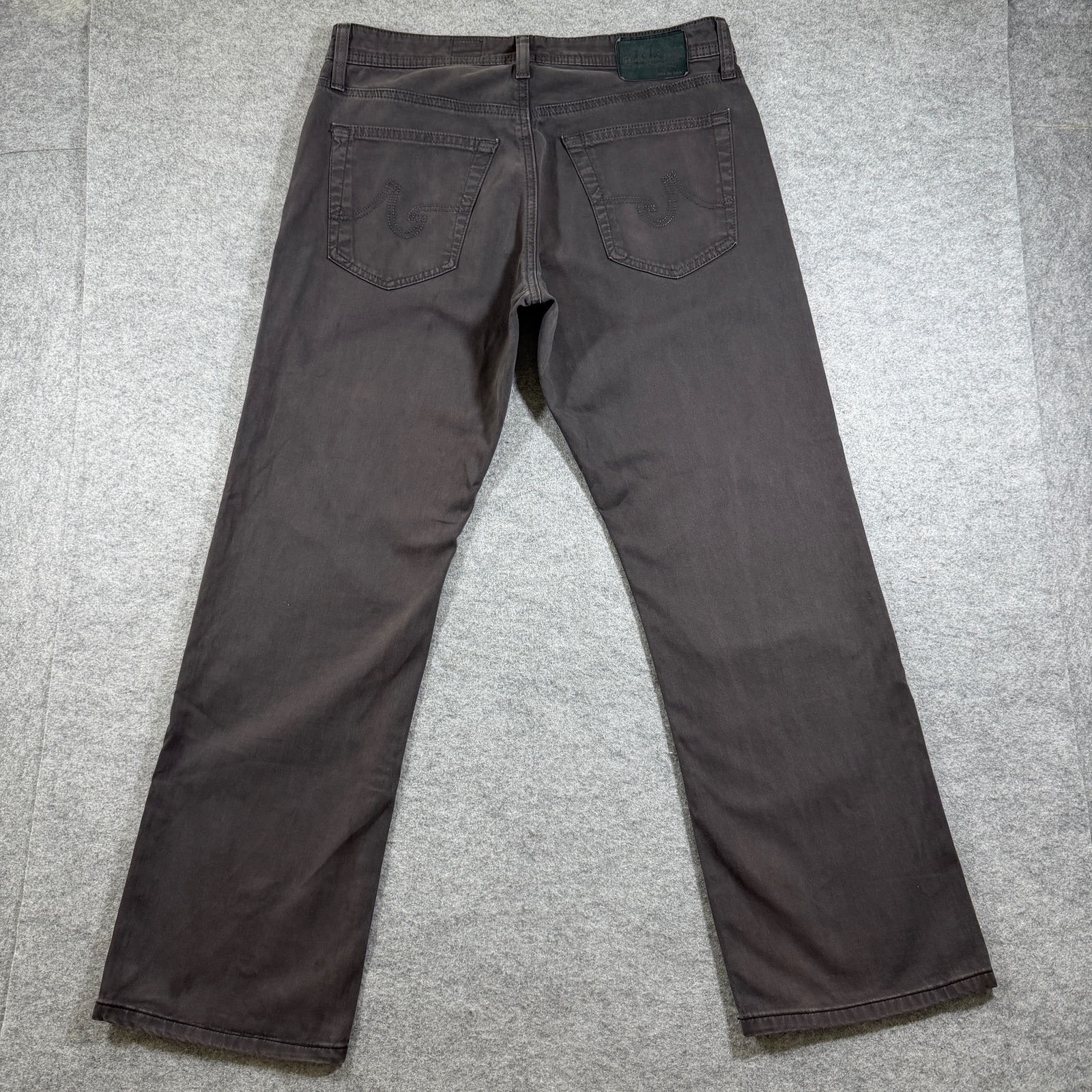 AG Adriano Goldschmied Jeans Mens 30x28 Brown The Protege Straight Leg Made USA thumbnail 2