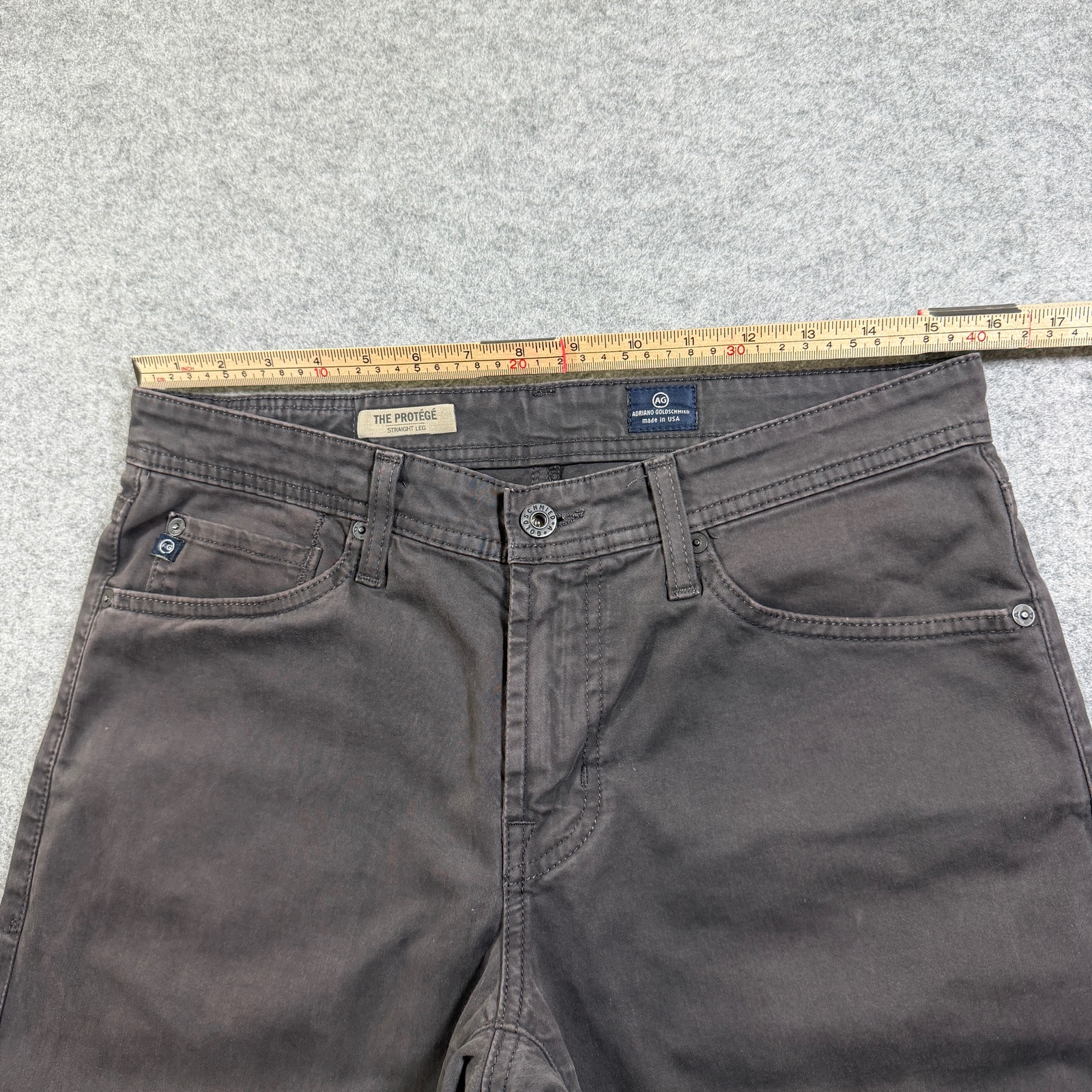 AG Adriano Goldschmied Jeans Mens 30x28 Brown The Protege Straight Leg Made USA thumbnail 7