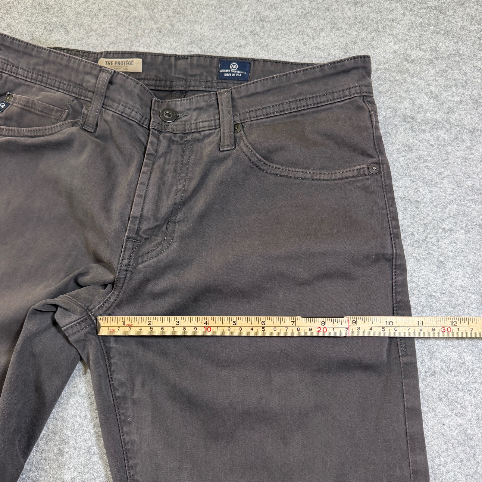 AG Adriano Goldschmied Jeans Mens 30x28 Brown The Protege Straight Leg Made USA thumbnail 9