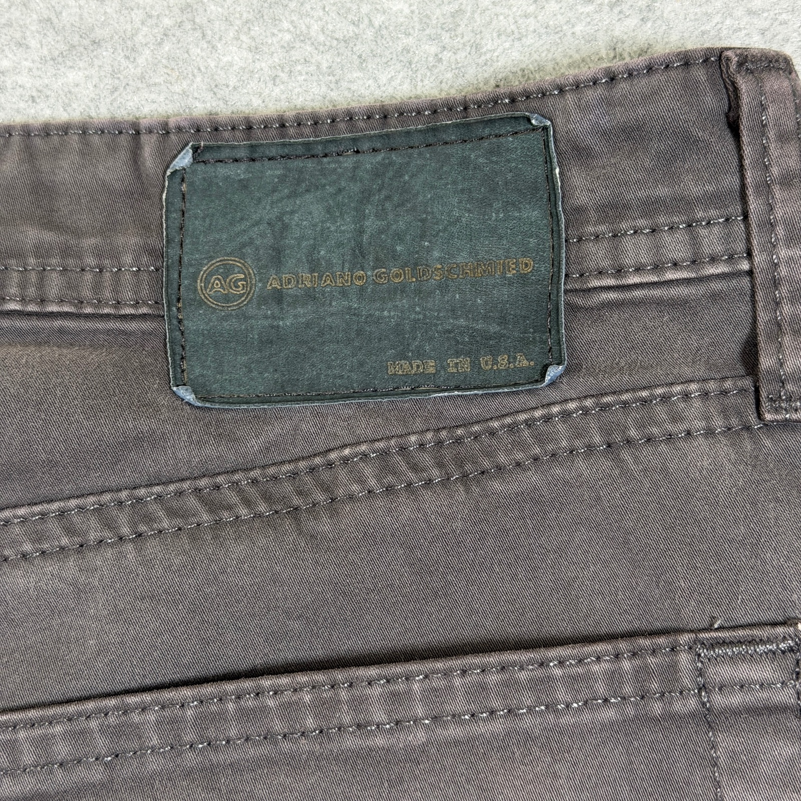AG Adriano Goldschmied Jeans Mens 30x28 Brown The Protege Straight Leg Made USA thumbnail 11