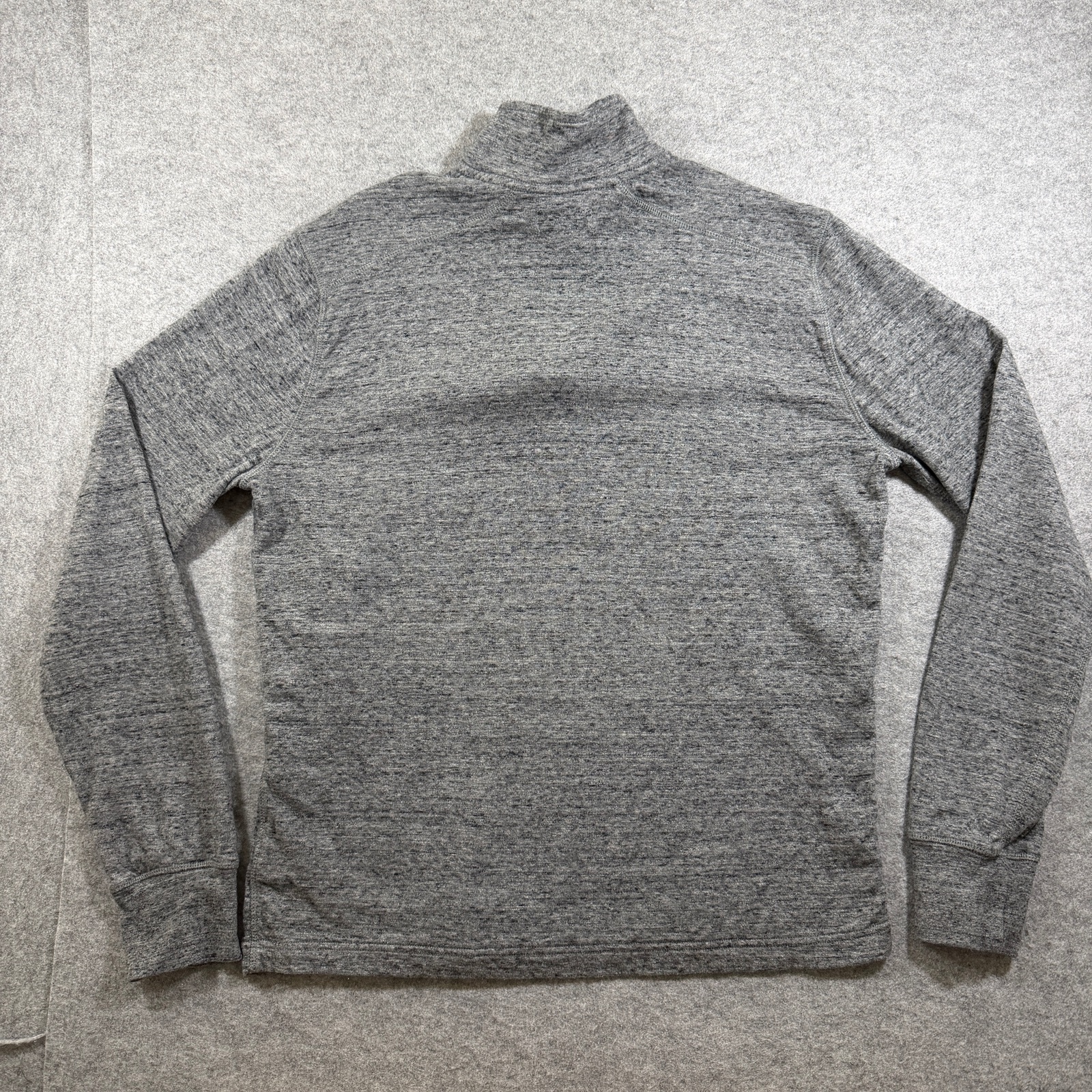 J.Crew Knit Goods 1/4 Zip Pullover Mens L Heather Gray Cotton Preppy Sweater thumbnail 2