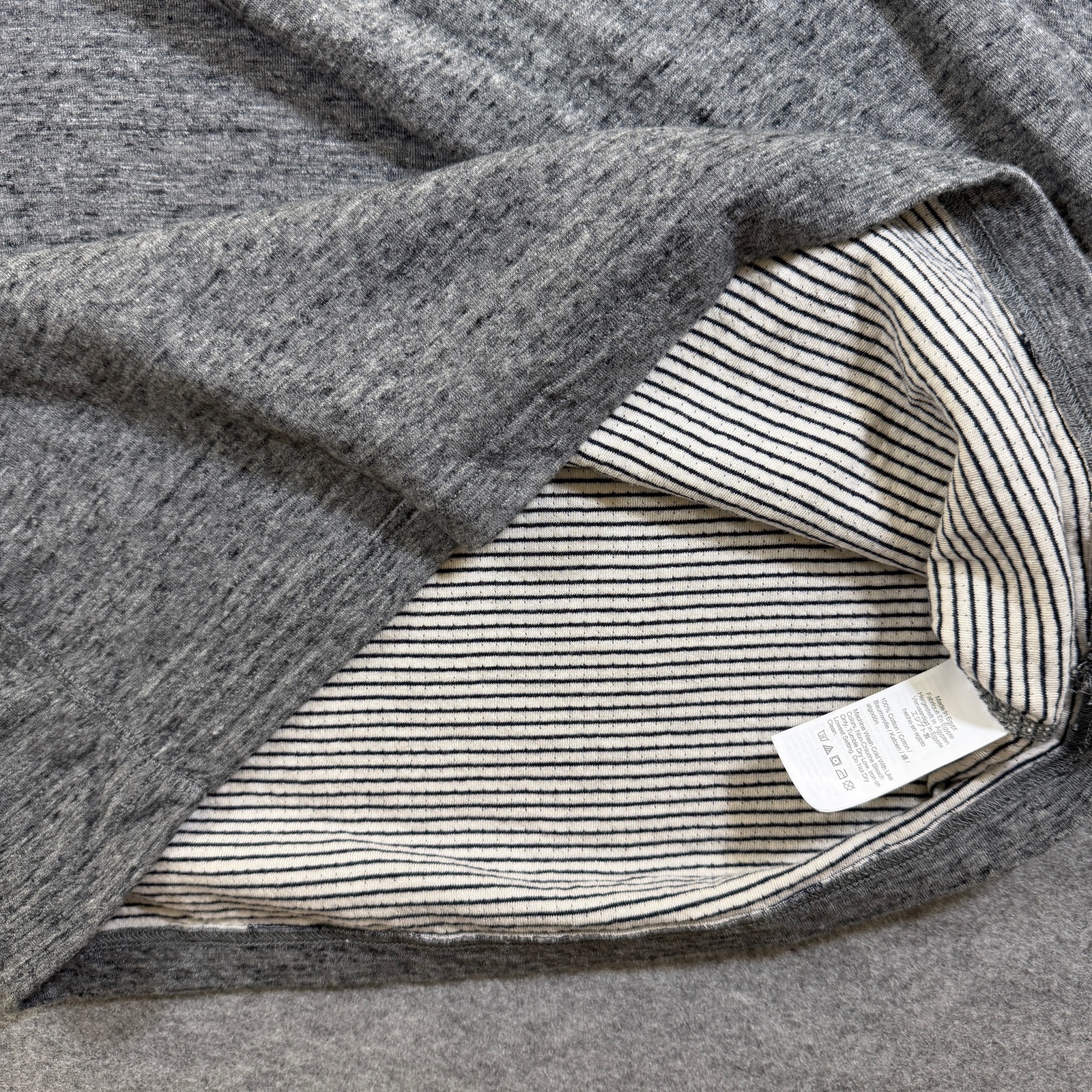 J.Crew Knit Goods 1/4 Zip Pullover Mens L Heather Gray Cotton Preppy Sweater thumbnail 5