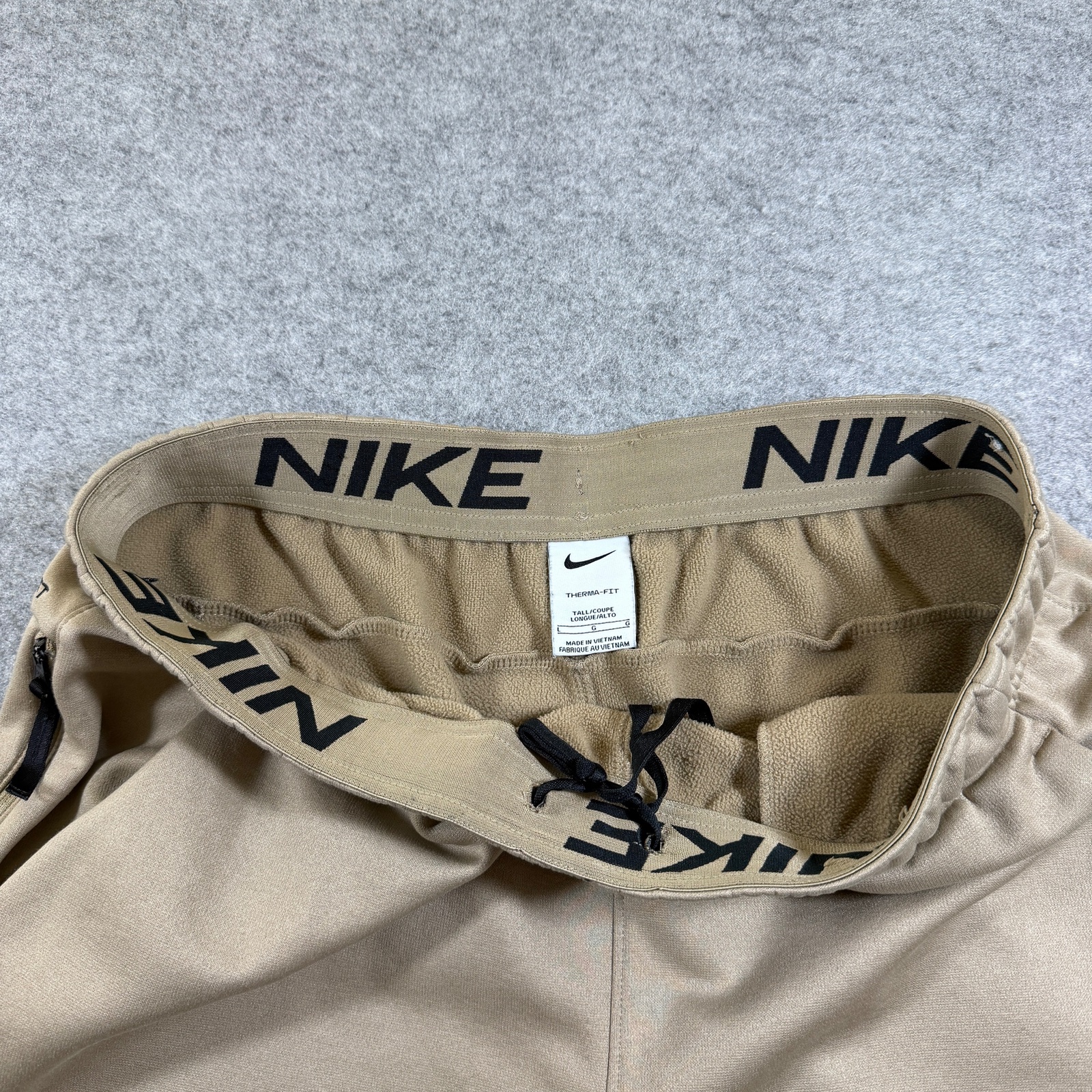 Nike Therma-FIT Sweatpants Mens L Tall Gold Fleece Joggers Training Zip Pocket thumbnail 3