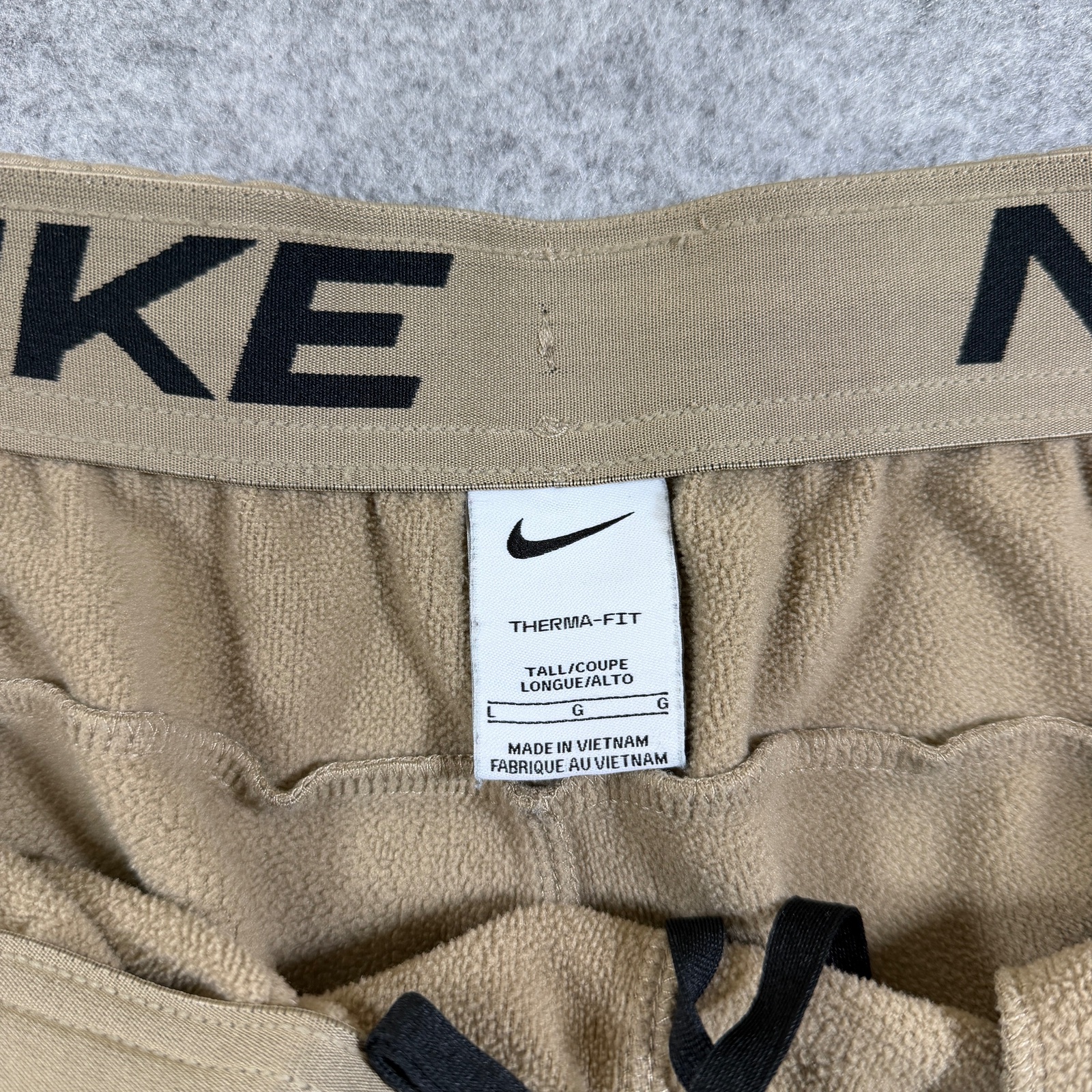 Nike Therma-FIT Sweatpants Mens L Tall Gold Fleece Joggers Training Zip Pocket thumbnail 4