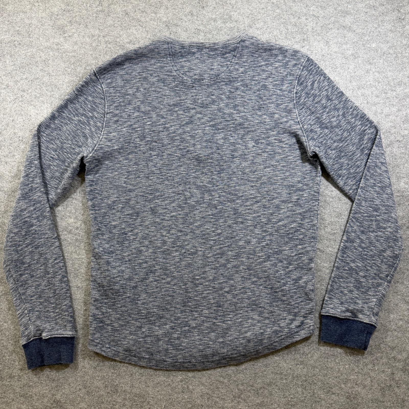 Lucky Brand Original Knit Henley Mens S Heather Blue Cotton Long Sleeve Casual thumbnail 2