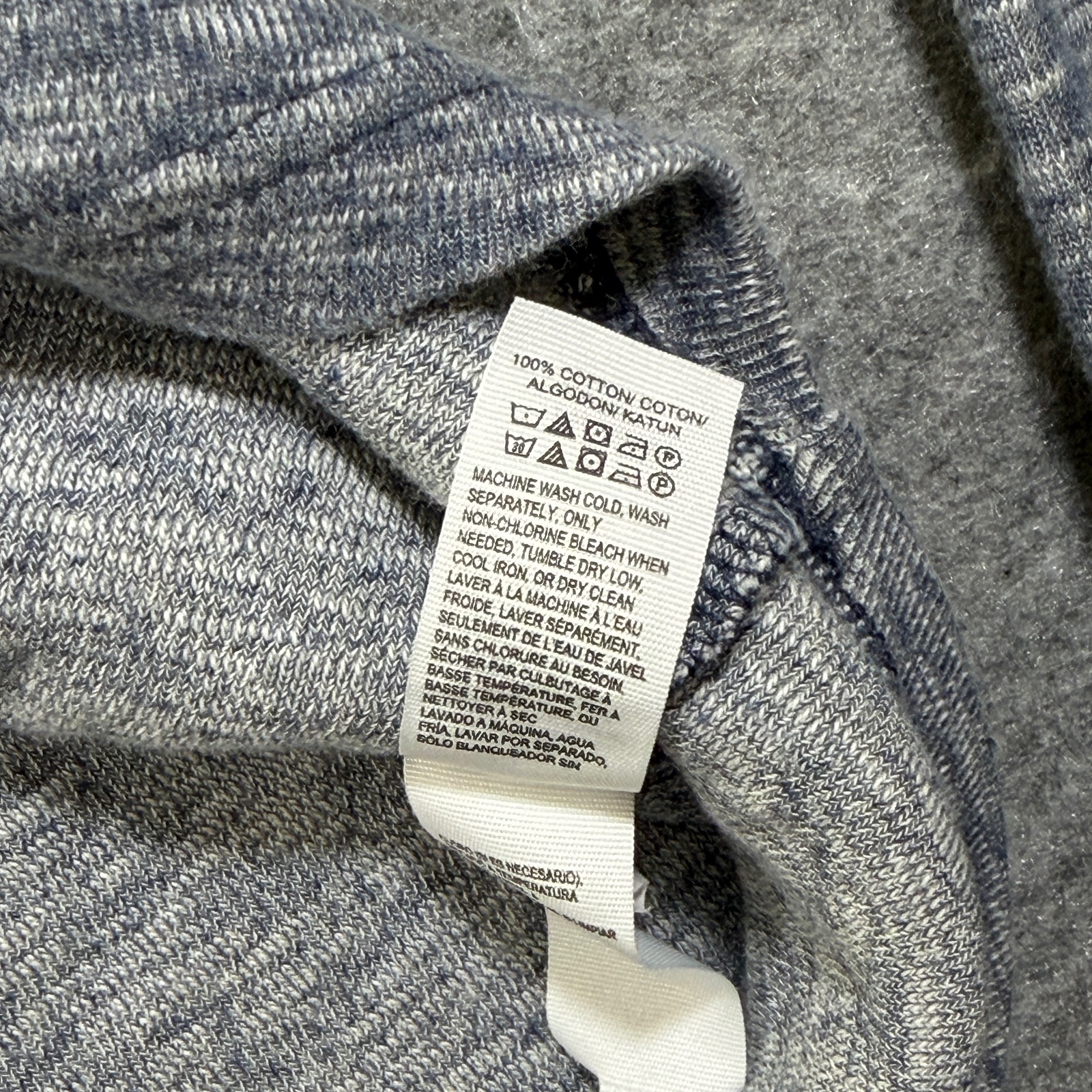 Lucky Brand Original Knit Henley Mens S Heather Blue Cotton Long Sleeve Casual thumbnail 5