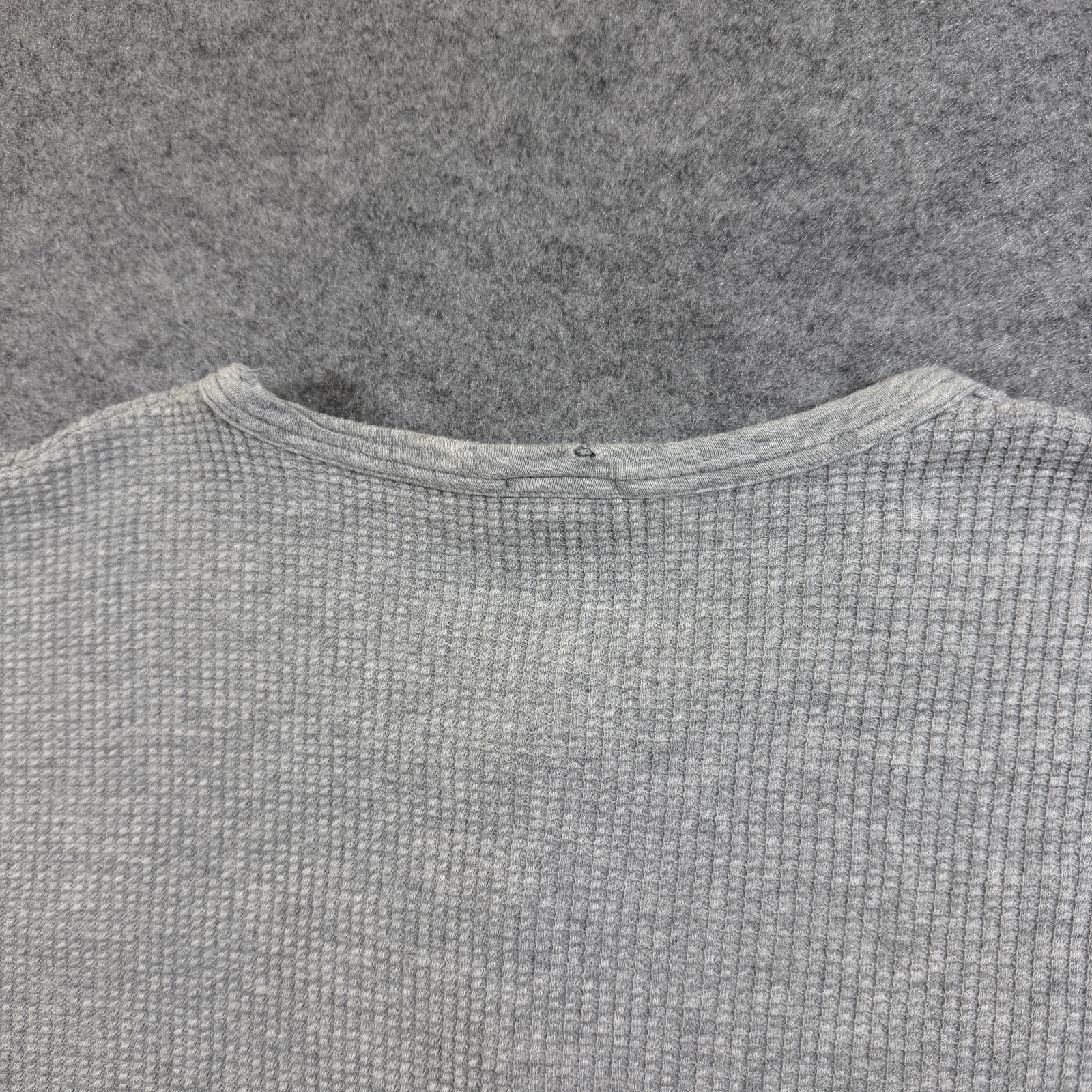 OFFLINE by Aerie Waffle Henley Top Womens S Gray Boxy Thumbhole Lounge Active thumbnail 9