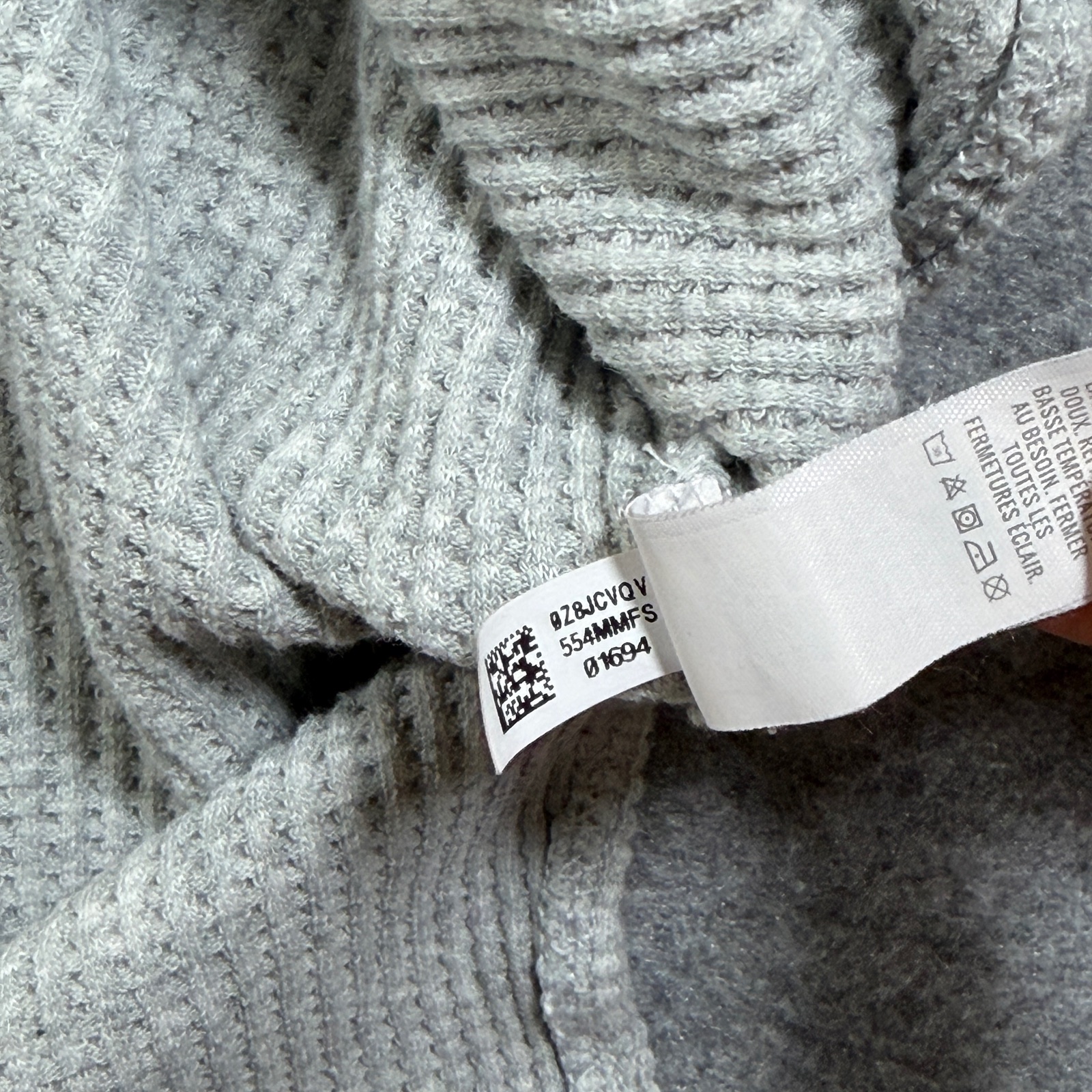 OFFLINE by Aerie Waffle Henley Top Womens S Gray Boxy Thumbhole Lounge Active thumbnail 12
