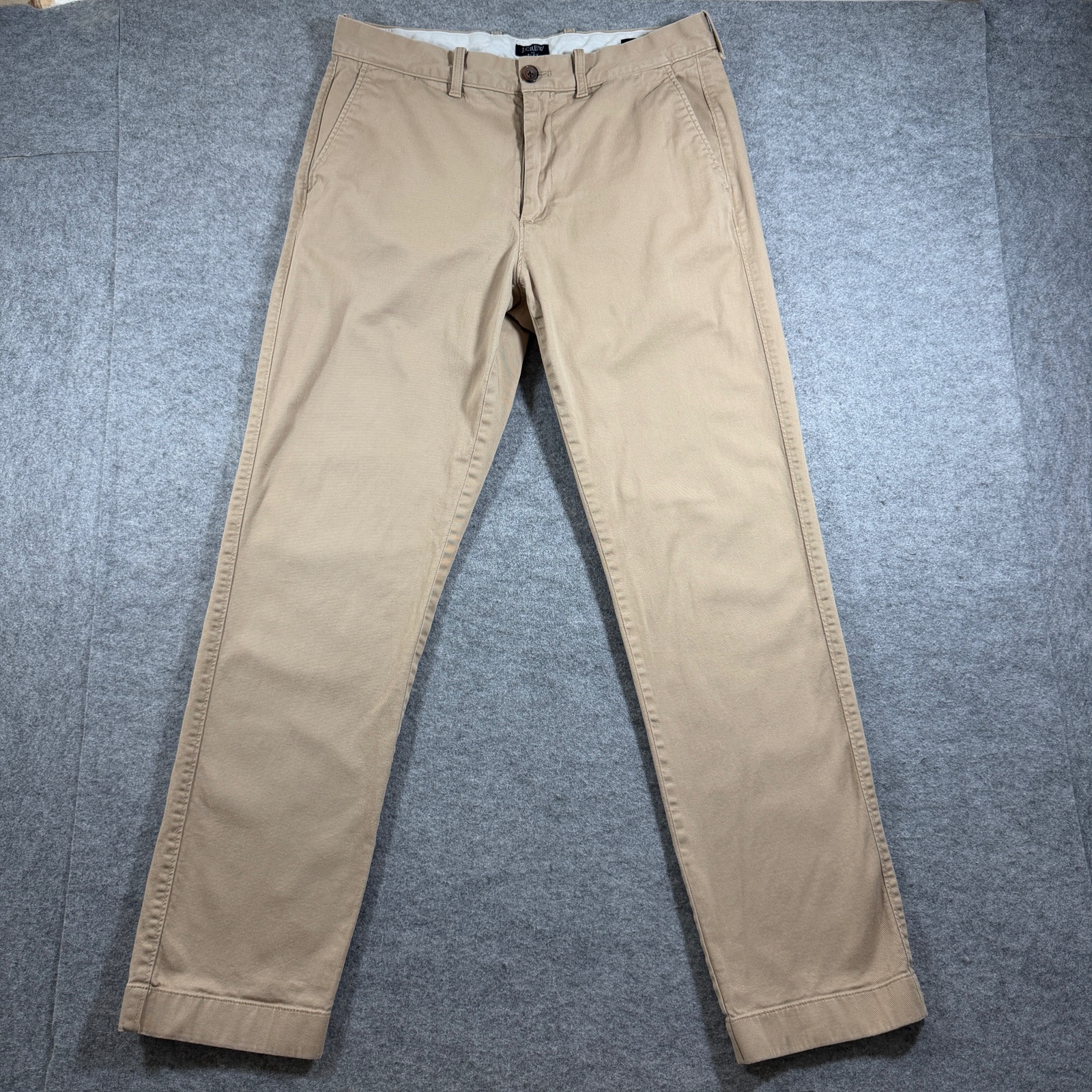 J.Crew Flex Chino Pants Mens 32x32 Khaki Straight Fit Stretch Cotton Preppy