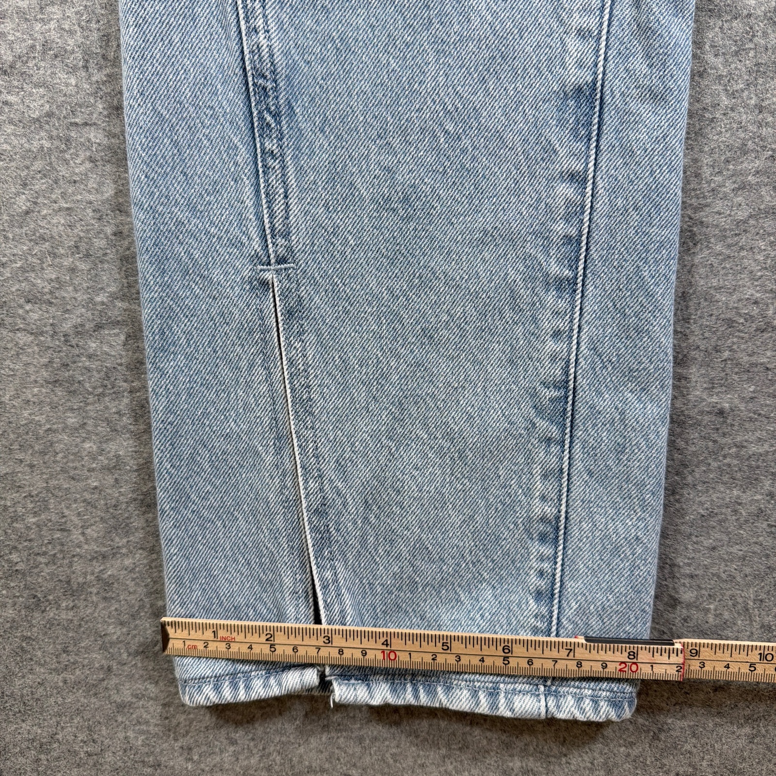 PacSun 90s Boyfriend Jeans Womens 28 Light Blue Wash Pintuck Split Hem Cotton thumbnail 9
