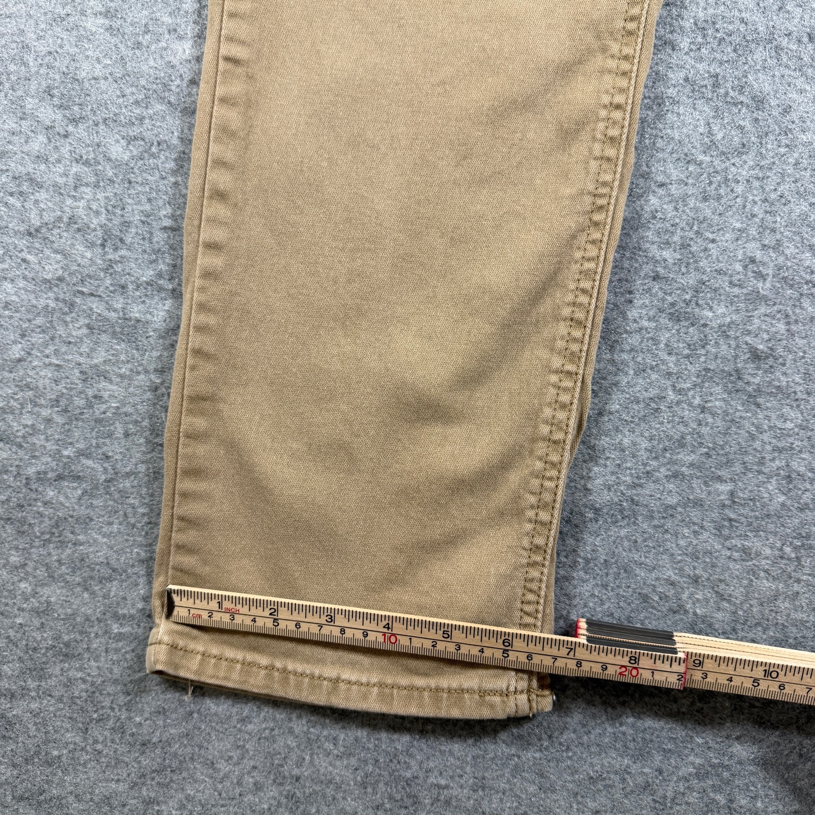 Lee Pants Womens 12 Short Khaki Straight Leg Mid Rise Stretch Cotton 5 Pocket thumbnail 10