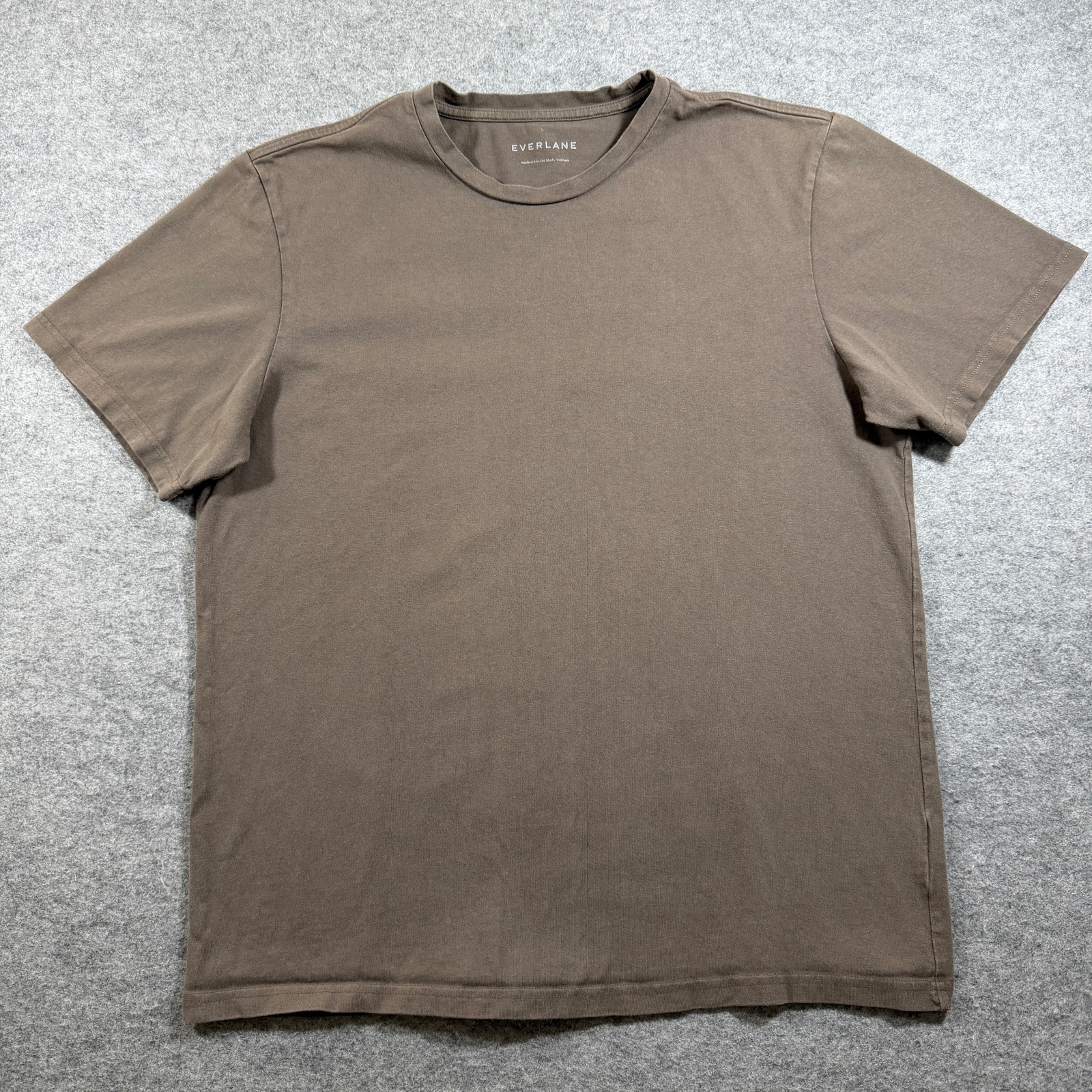 Everlane T Shirt Mens L Brown Crew Neck 100% Cotton Short Sleeve Basic Tee