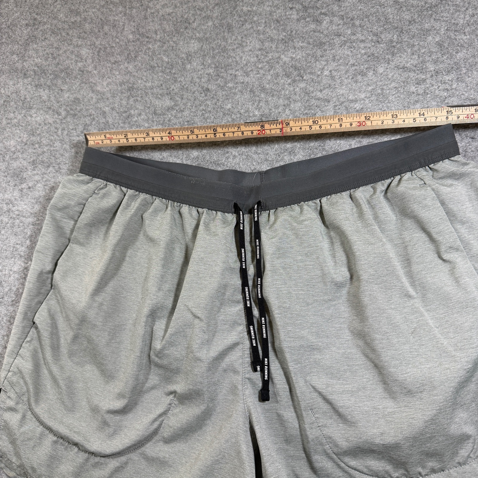 Nike Dri-Fit Running Shorts Mens L Heather Gray Side Slits Lined Athletic Gym thumbnail 7