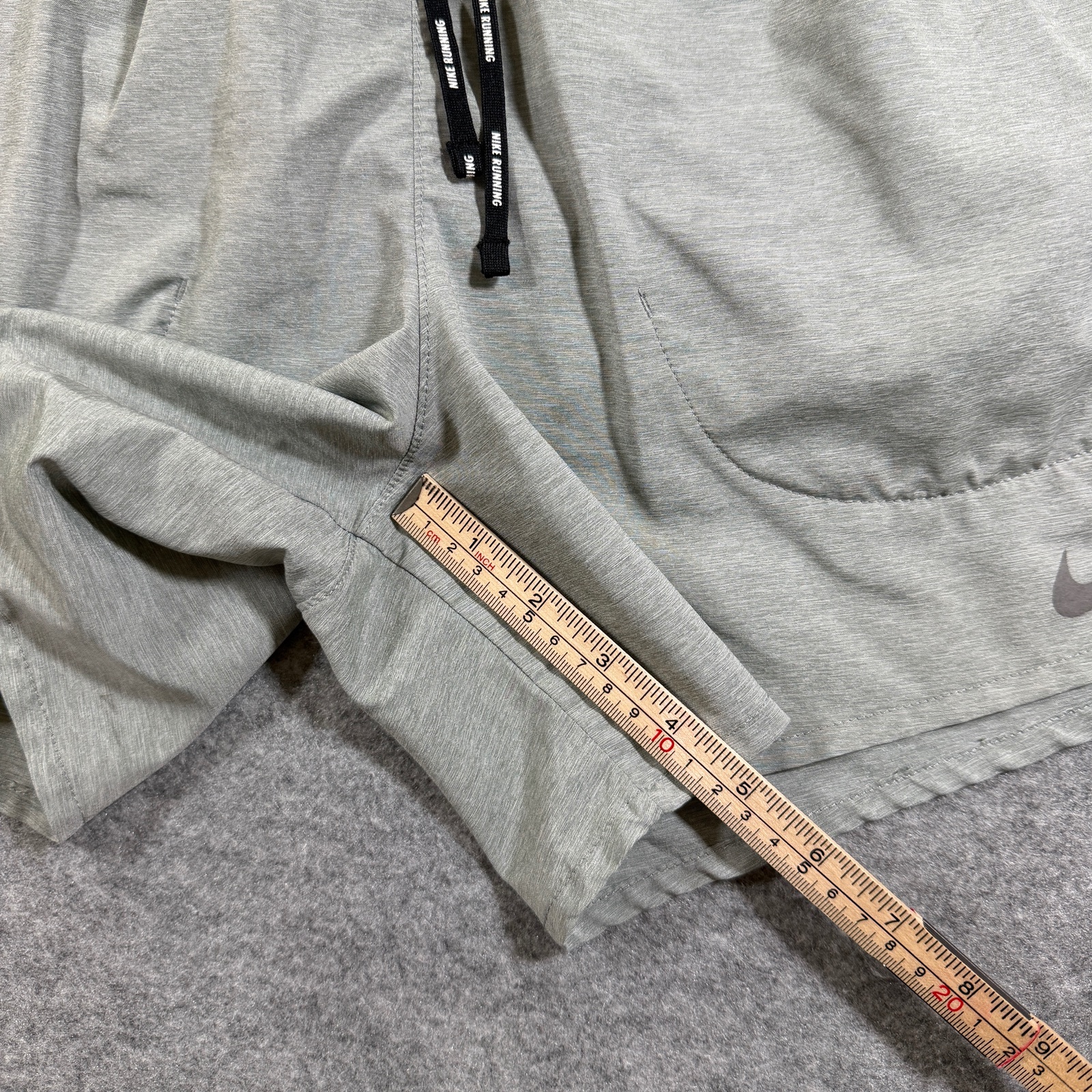 Nike Dri-Fit Running Shorts Mens L Heather Gray Side Slits Lined Athletic Gym thumbnail 8