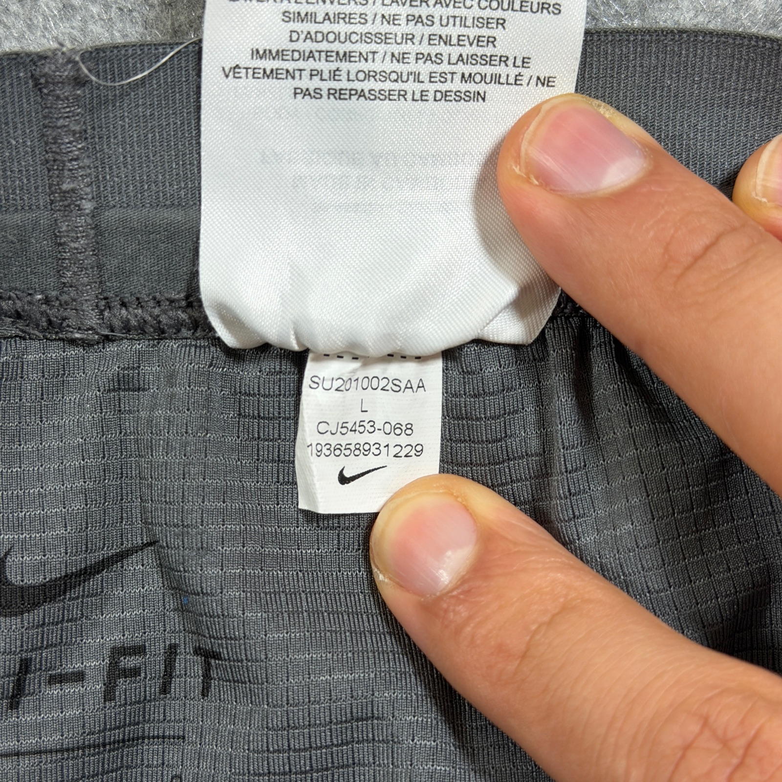 Nike Dri-Fit Running Shorts Mens L Heather Gray Side Slits Lined Athletic Gym thumbnail 10