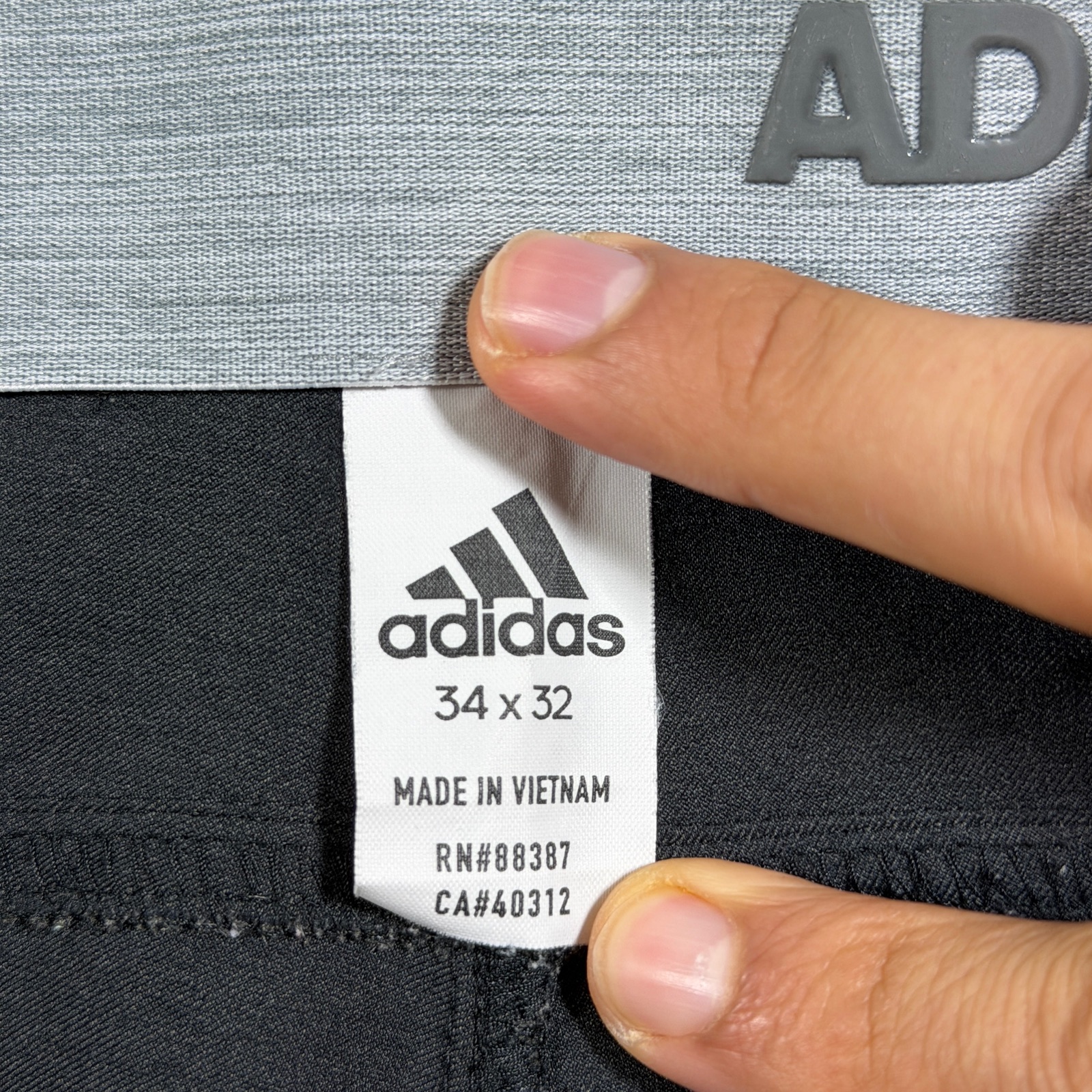 Adidas Golf Pants Mens 34x32 Dark Gray Stretch 5-Pocket Slim Tapered Fit thumbnail 5