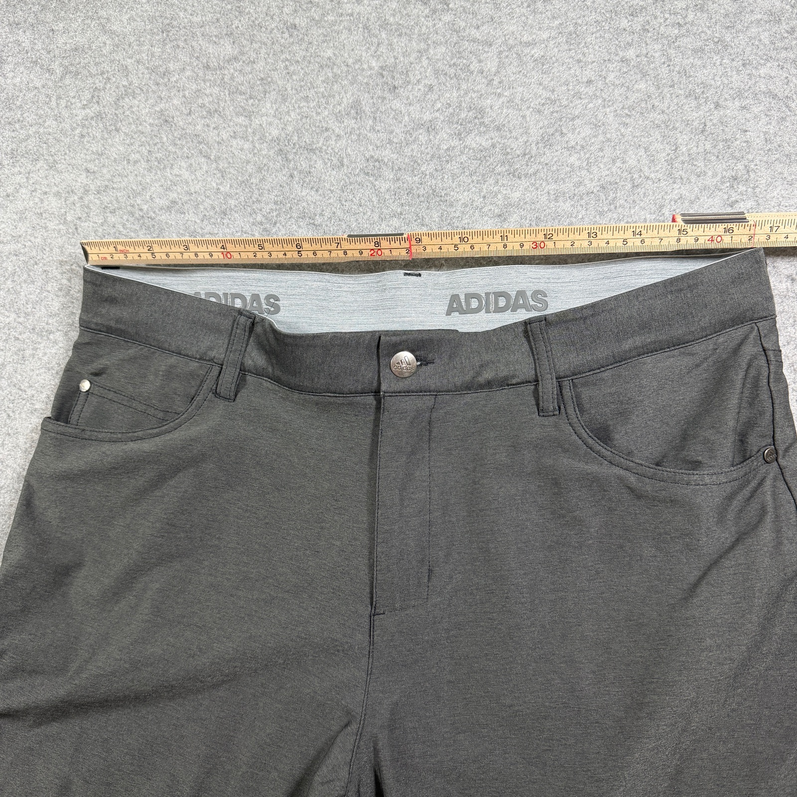 Adidas Golf Pants Mens 34x32 Dark Gray Stretch 5-Pocket Slim Tapered Fit thumbnail 6