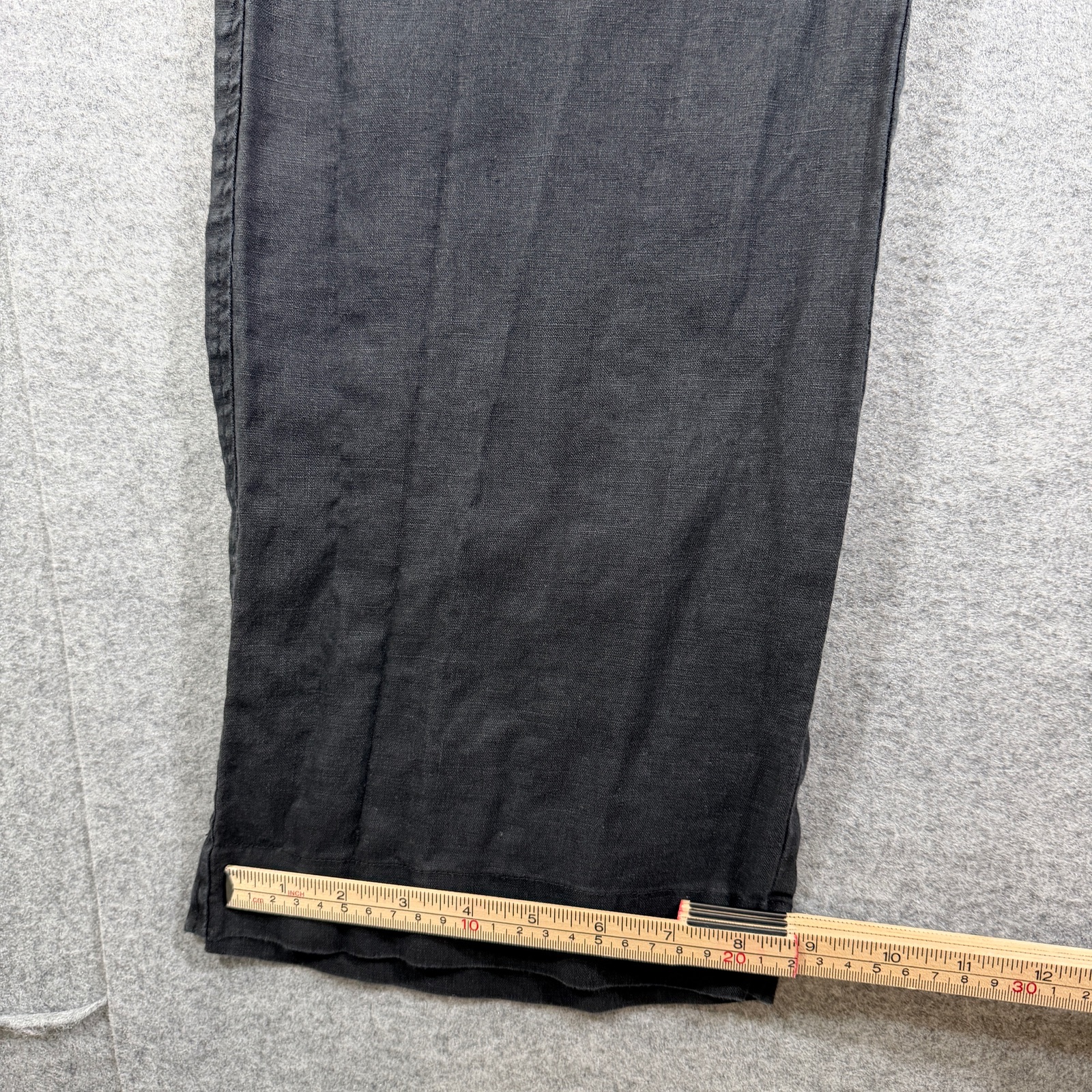 Vince Camuto Pants Womens L Black 100% Linen Elastic Waist Relaxed Fit Trousers thumbnail 9
