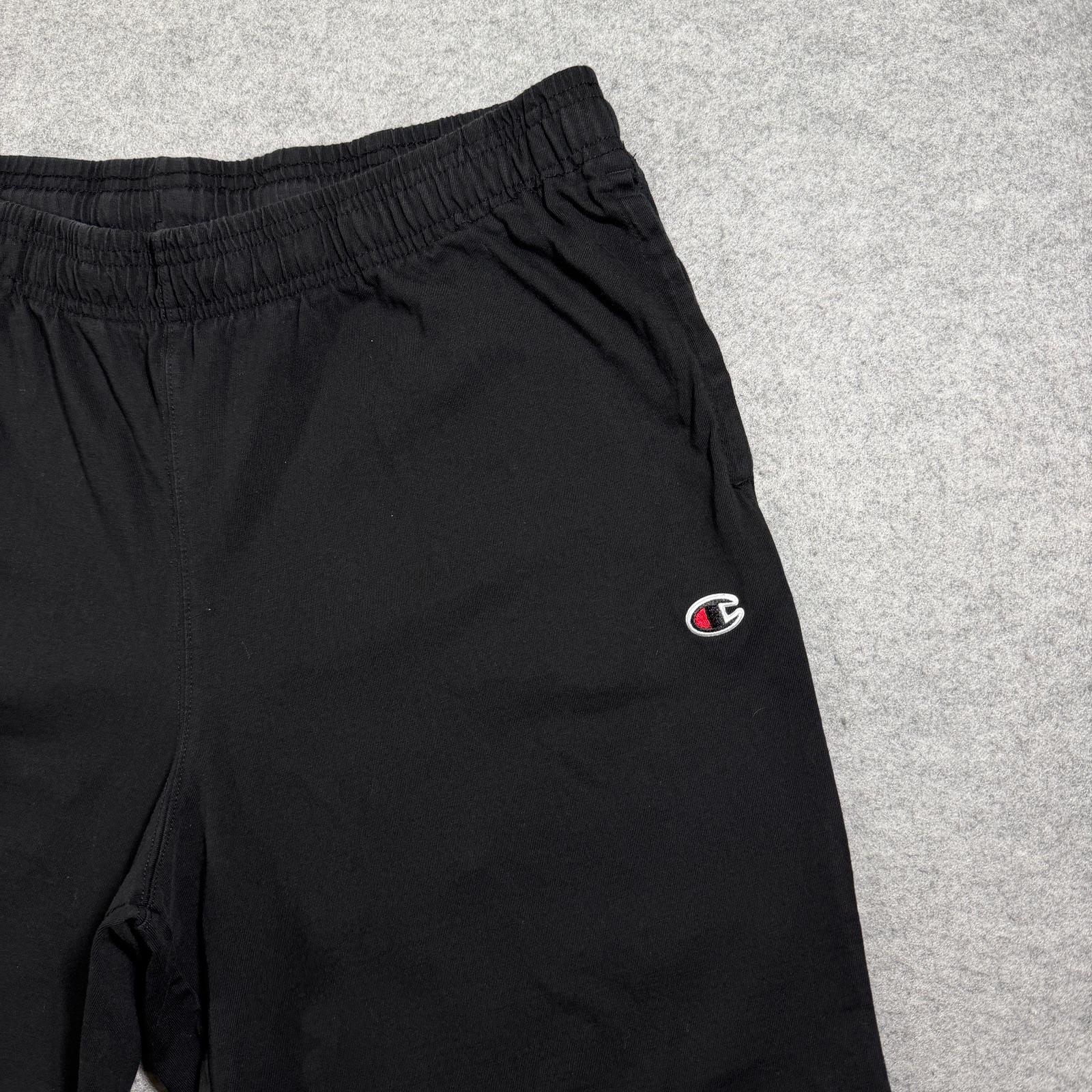 Champion Sweat Shorts Mens XL Black Cotton Drawstring Athletic Gym Lounge Light thumbnail 6