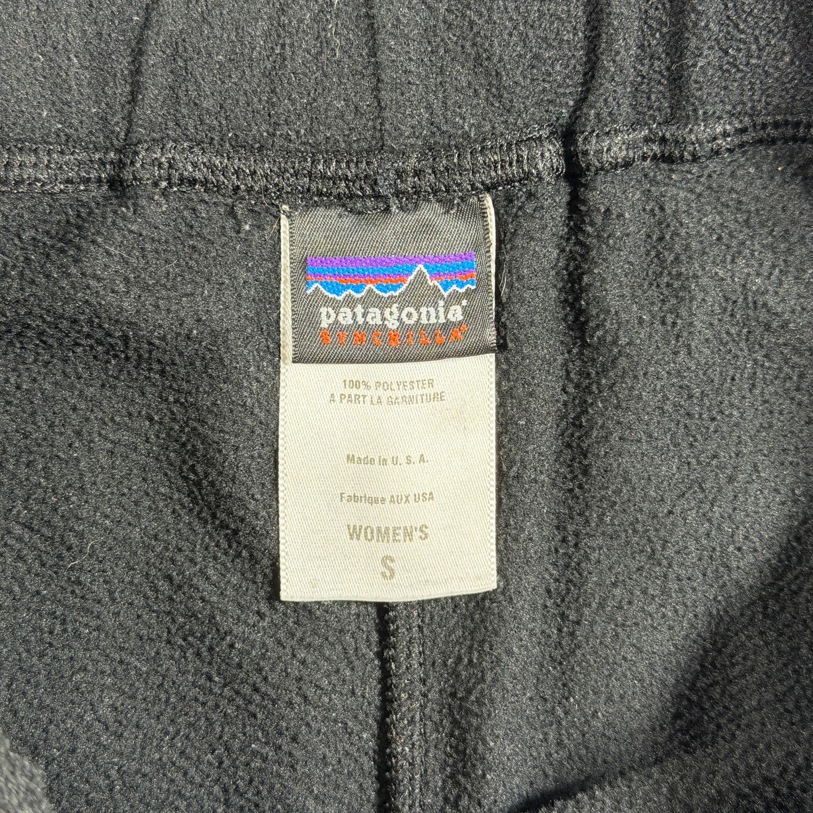 Vintage Patagonia Synchilla Fleece Sweatpants Womens S Black Made in USA Outdoor thumbnail 4