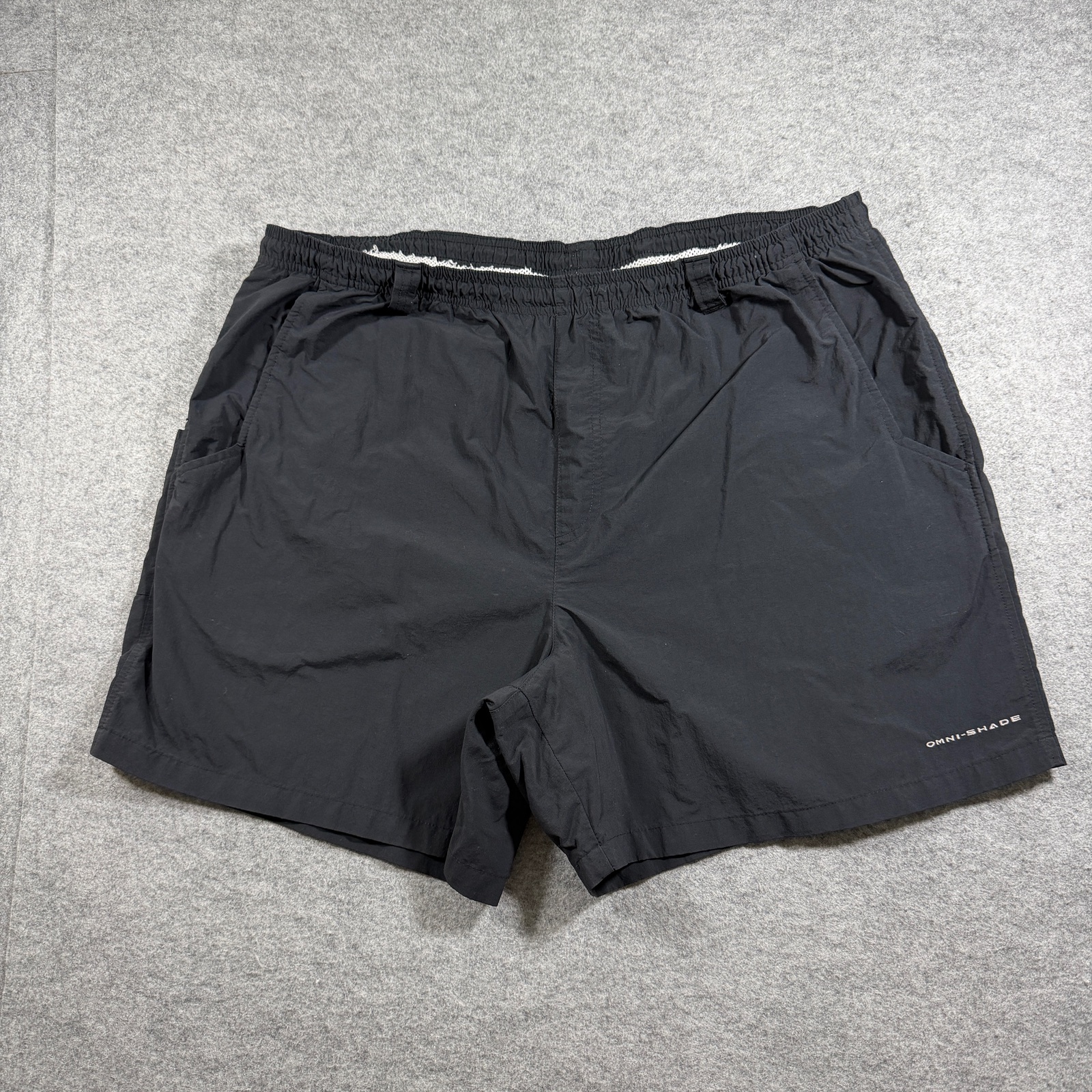 Columbia Omni-Shade Swim Shorts Mens XL Black Nylon UV Protection Outdoor Hiking