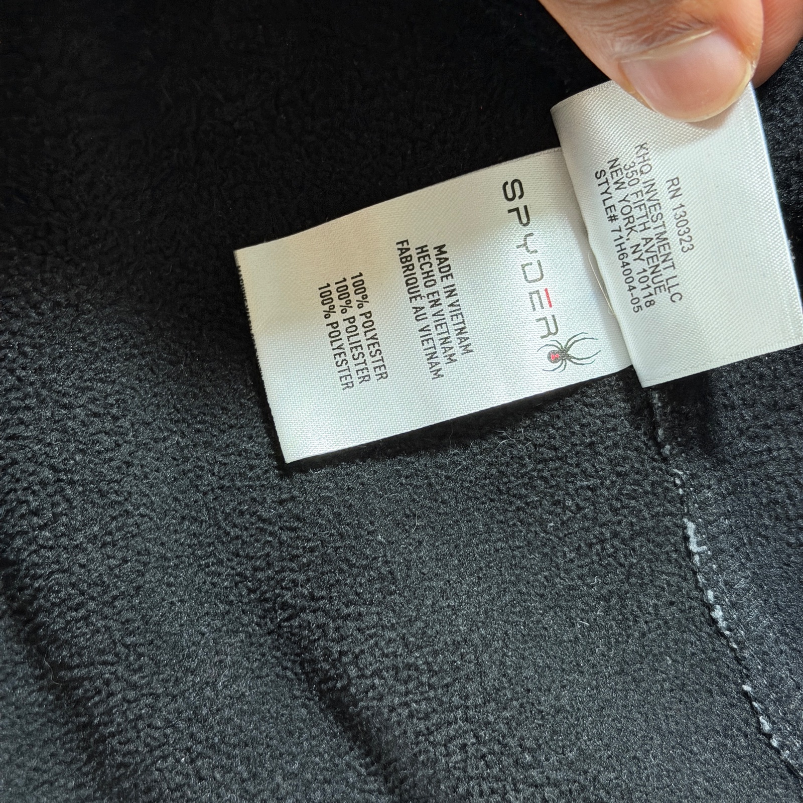 Spyder Active Waffle Knit Full Zip Jacket Mens M Gray Black Fleece Lined Outdoor thumbnail 12