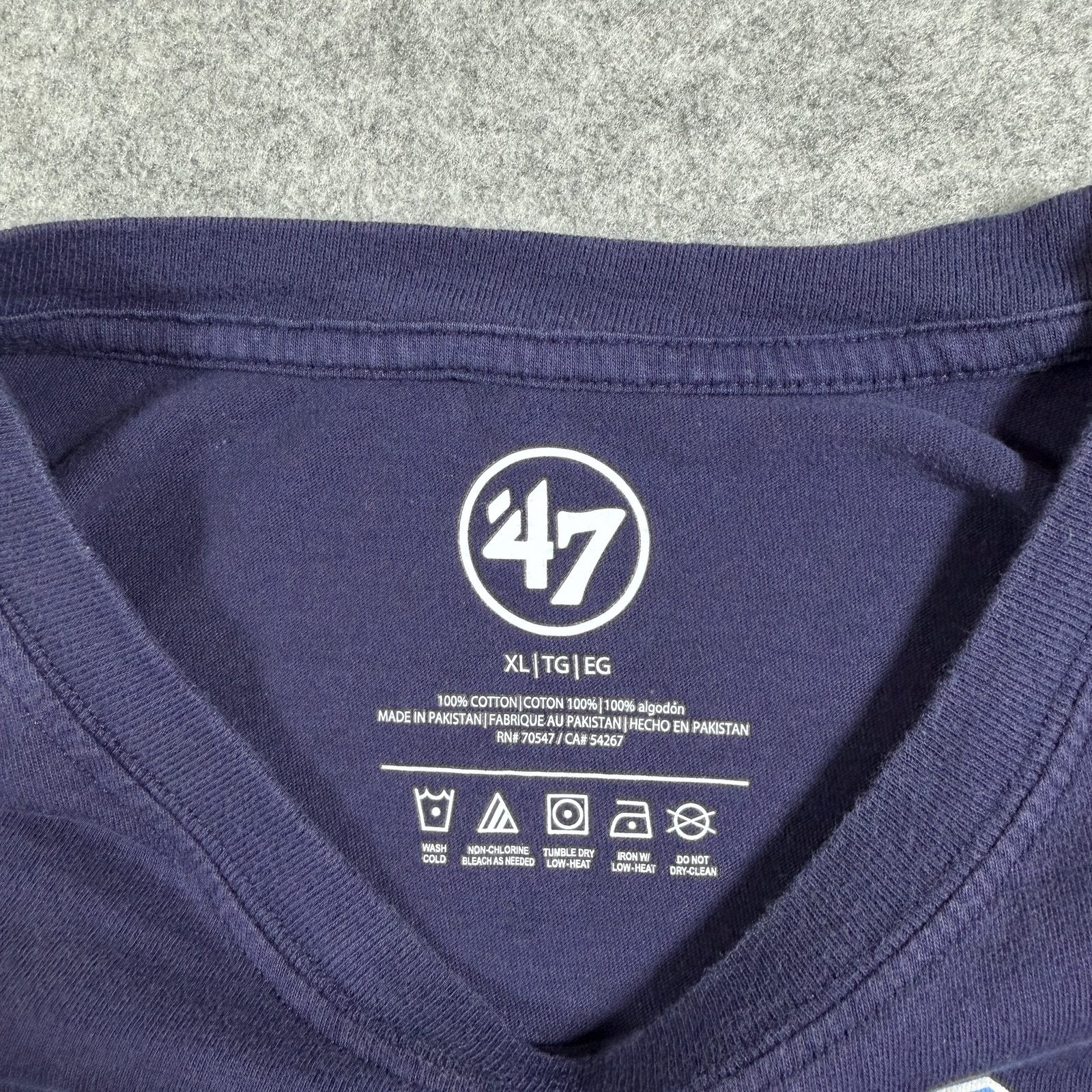 '47 Tennessee Titans T Shirt Mens XL Navy NFL Graphic Tee Cotton Sleeve Logo thumbnail 4