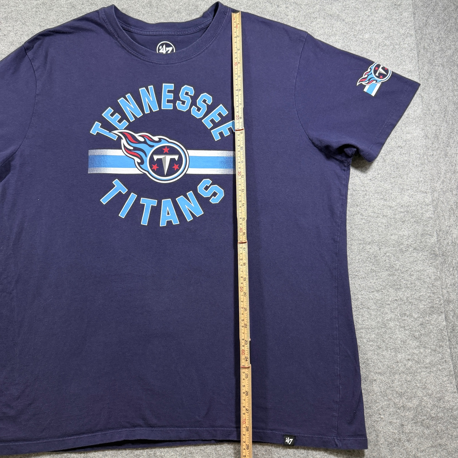 '47 Tennessee Titans T Shirt Mens XL Navy NFL Graphic Tee Cotton Sleeve Logo thumbnail 6