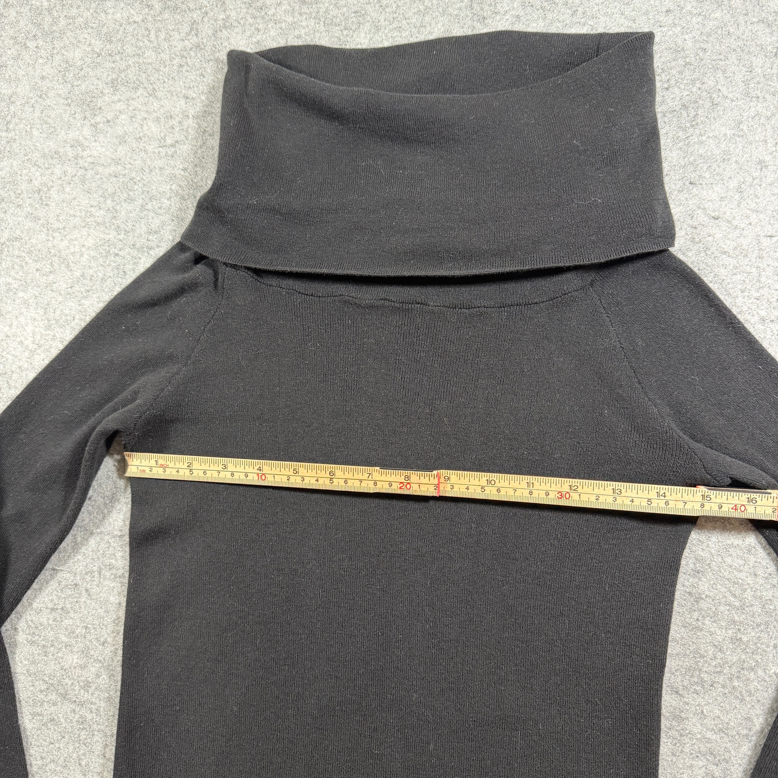 Brandy Melville Sweater Womens OS (Fits S) Black Cowl Neck Raglan Ribbed Knit thumbnail 6