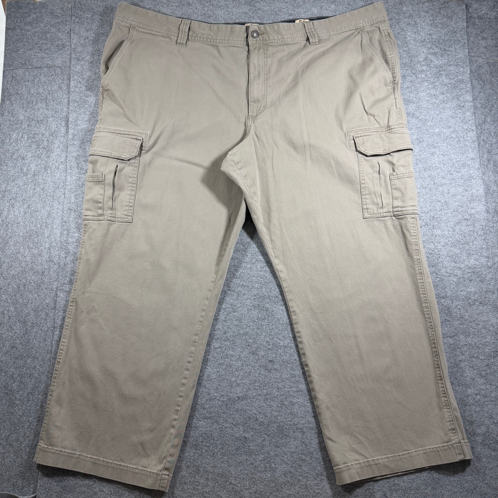 Red Head Brand Co Cargo Pants Mens 52x30 Khaki Cotton Spandex Relaxed Fit