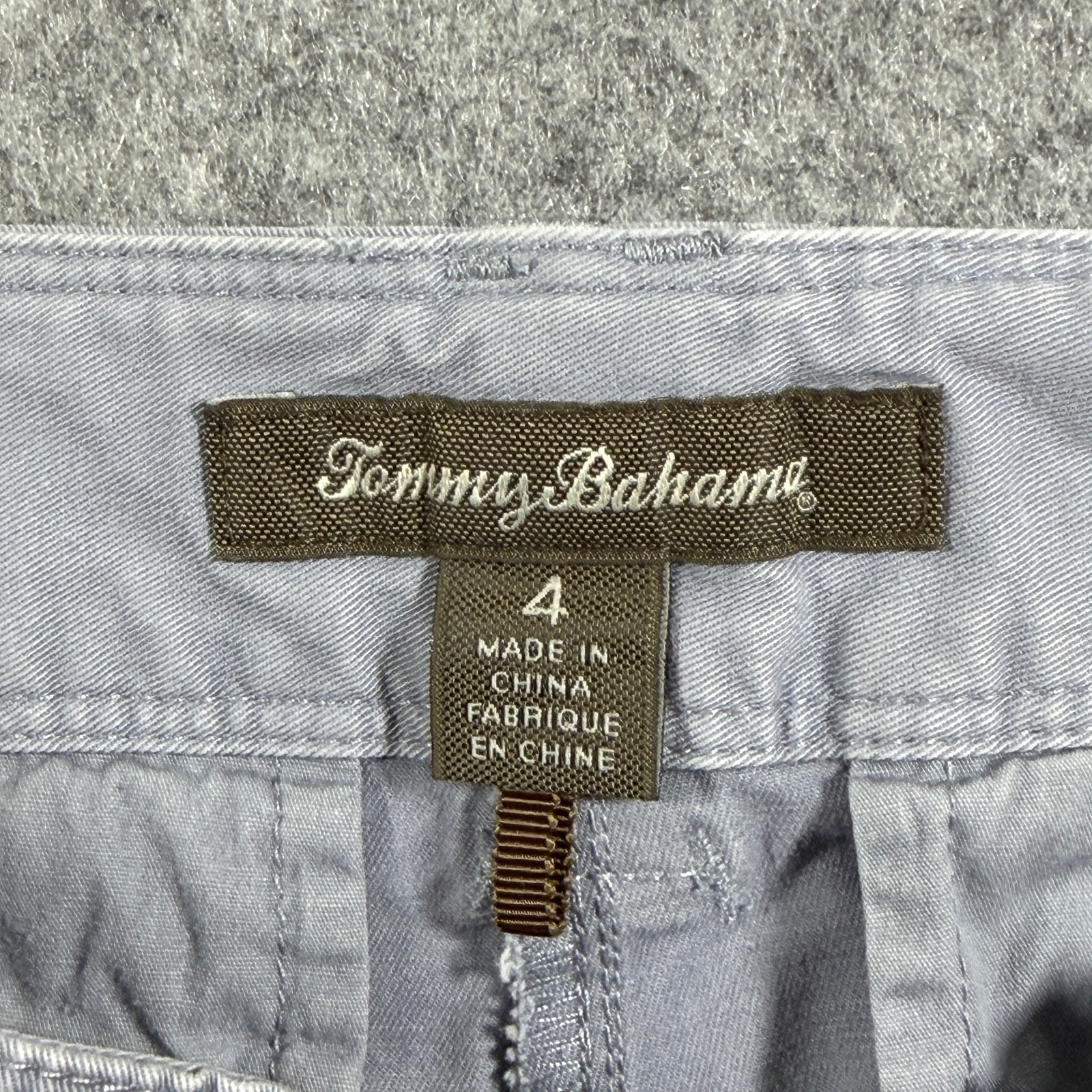 Tommy Bahama Chino Shorts Womens 4 Light Blue Cotton Stretch Cuffed Hem Casual thumbnail 4