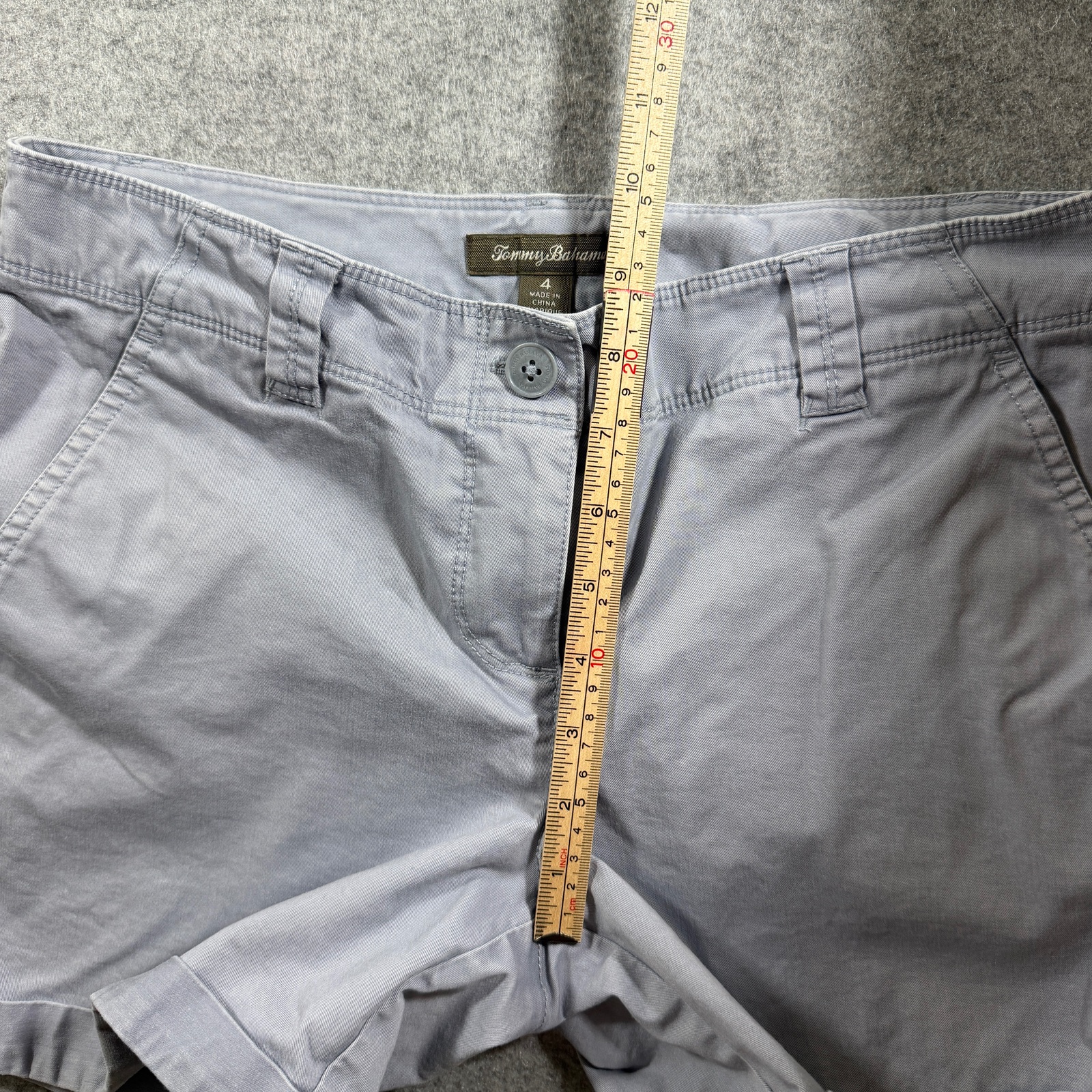 Tommy Bahama Chino Shorts Womens 4 Light Blue Cotton Stretch Cuffed Hem Casual thumbnail 7