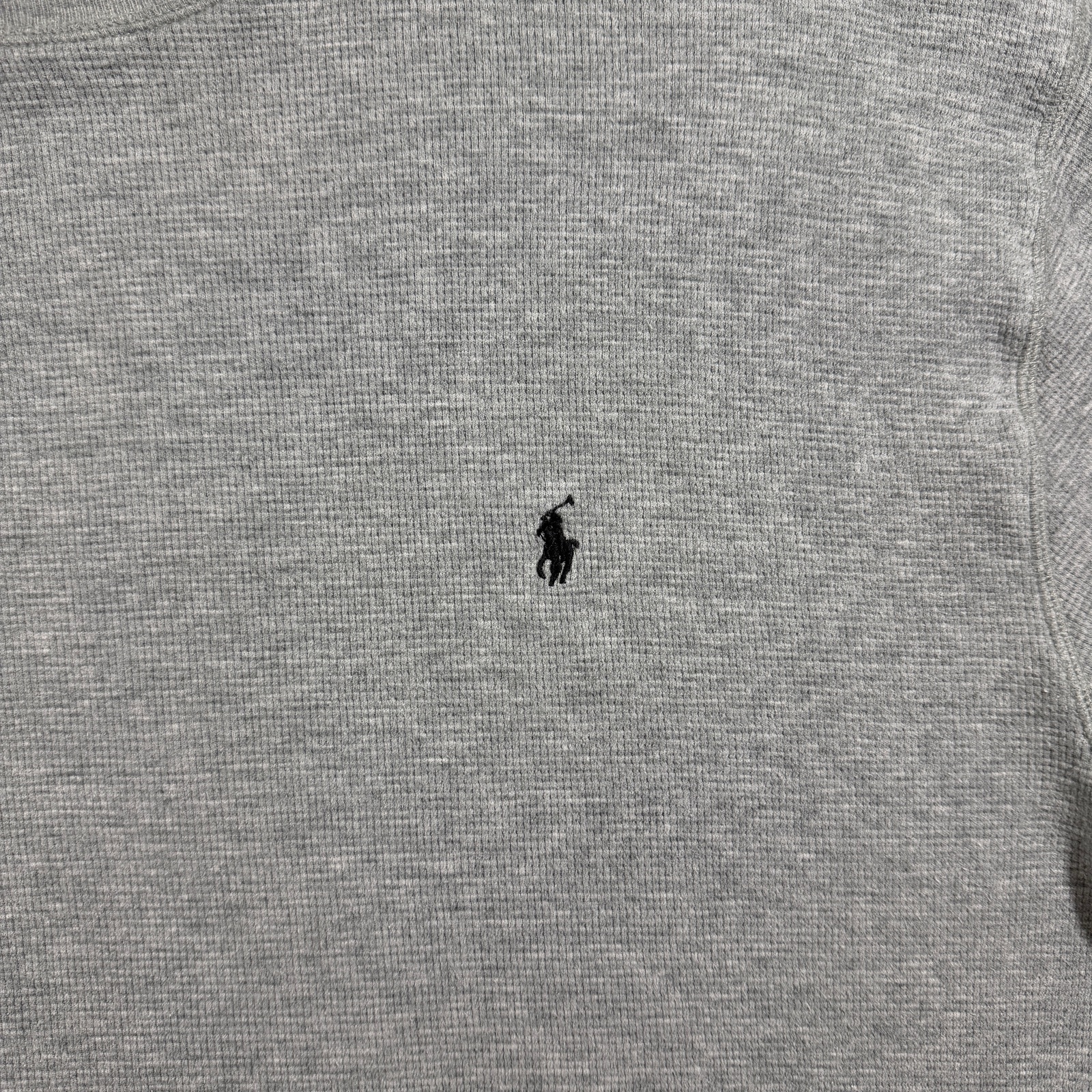 Polo Ralph Lauren Waffle Thermal Shirt Mens 2XL Gray Cotton Crewneck Casual thumbnail 4