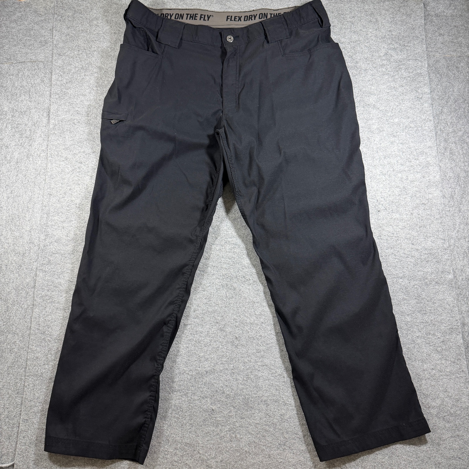 Duluth Trading Co Flex Dry Tactical Pants Mens 40x30 Black Nylon Spandex Cargo
