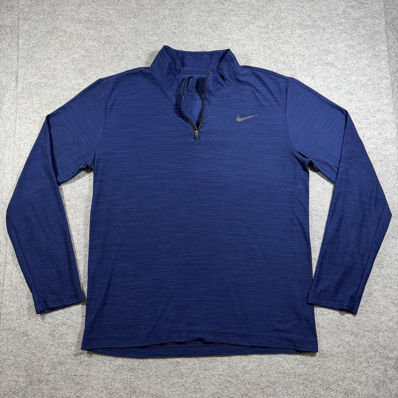 Nike Dri-Fit Quarter Zip Pullover Mens M Navy Blue Athletic Training Lightweight thumbnail 4