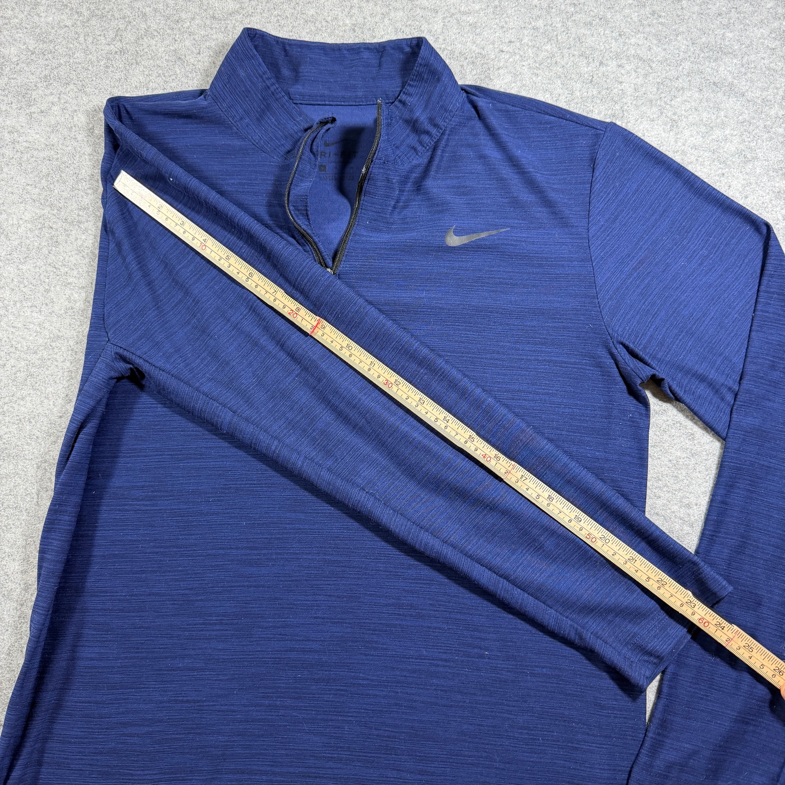 Nike Dri-Fit Quarter Zip Pullover Mens M Navy Blue Athletic Training Lightweight thumbnail 8