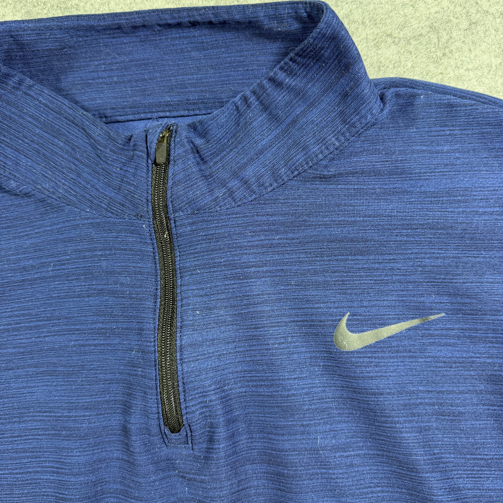Nike Dri-Fit Quarter Zip Pullover Mens M Navy Blue Athletic Training Lightweight thumbnail 9