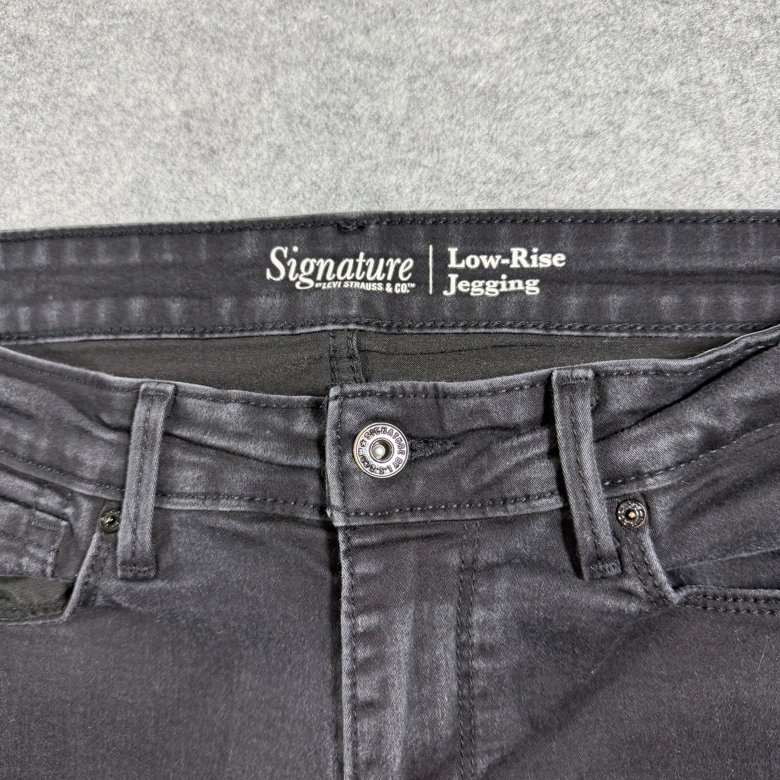Levi's Signature Jegging Jeans Womens 14S 32x30 Black Low Rise Skinny Stretch thumbnail 4