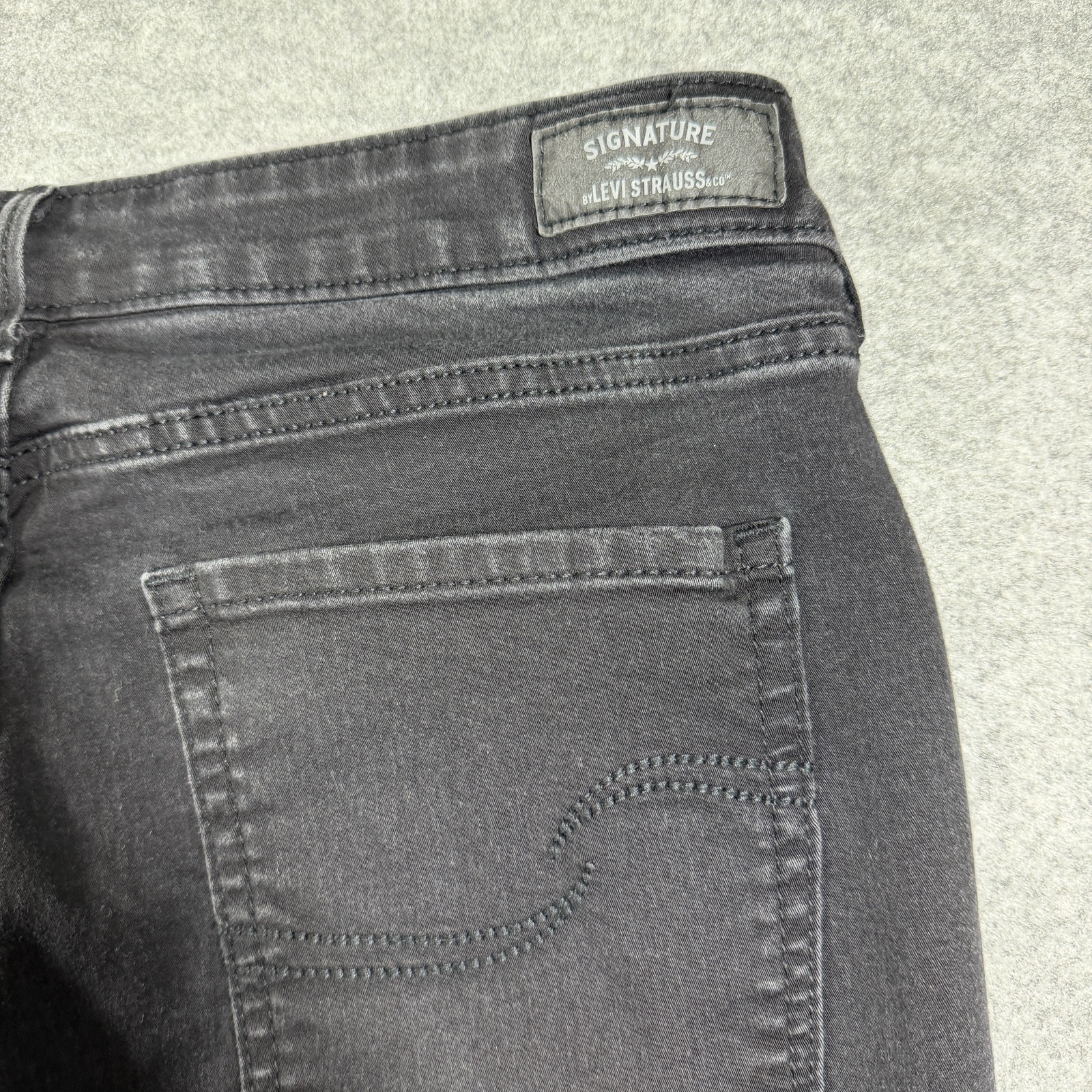 Levi's Signature Jegging Jeans Womens 14S 32x30 Black Low Rise Skinny Stretch thumbnail 6