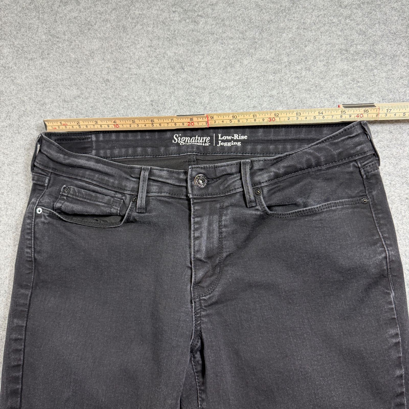Levi's Signature Jegging Jeans Womens 14S 32x30 Black Low Rise Skinny Stretch thumbnail 7