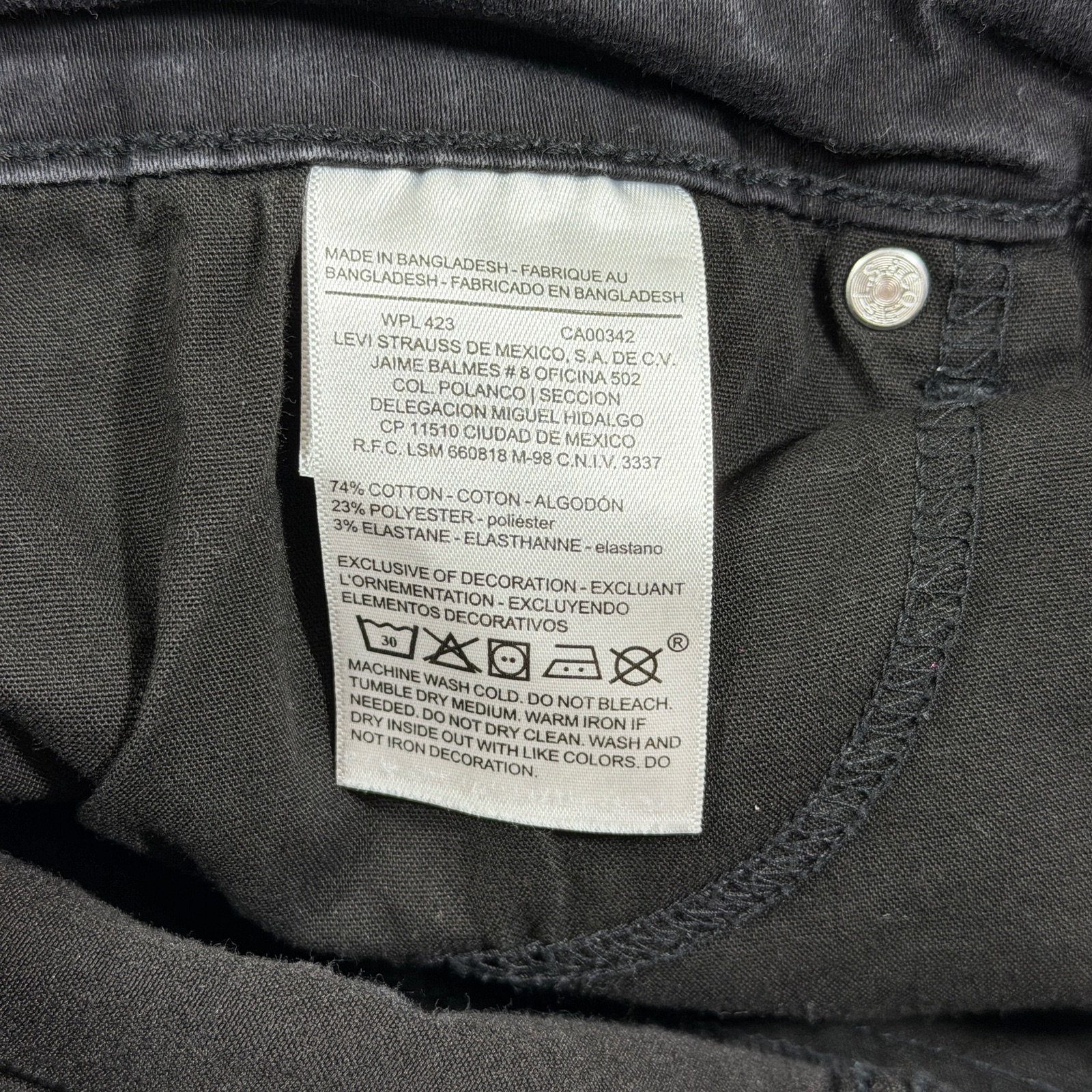 Levi's Signature Jegging Jeans Womens 14S 32x30 Black Low Rise Skinny Stretch thumbnail 12