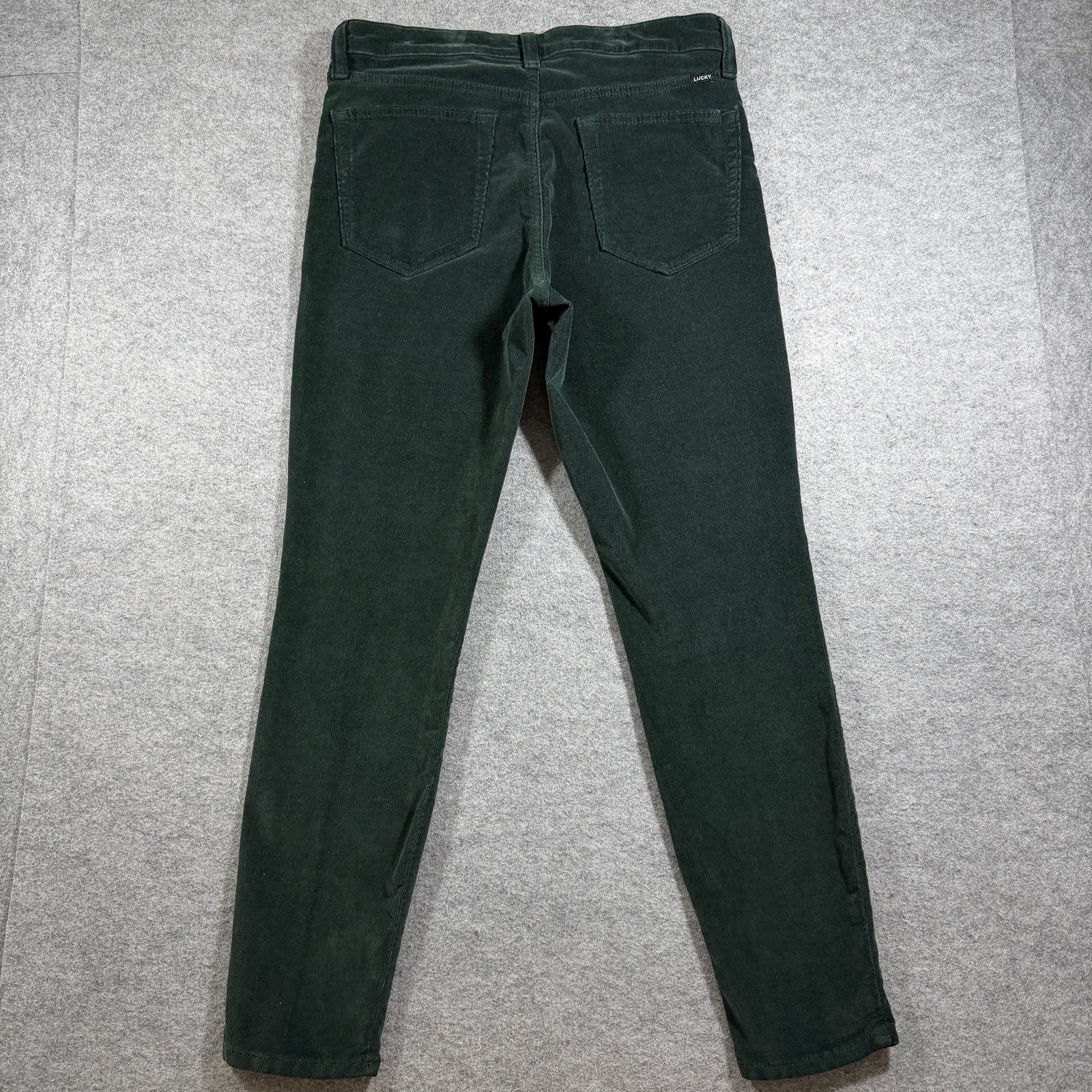 Lucky Brand Ava Skinny Pants Womens 10/30 Dark Green Corduroy Stretch Mid Rise thumbnail 2