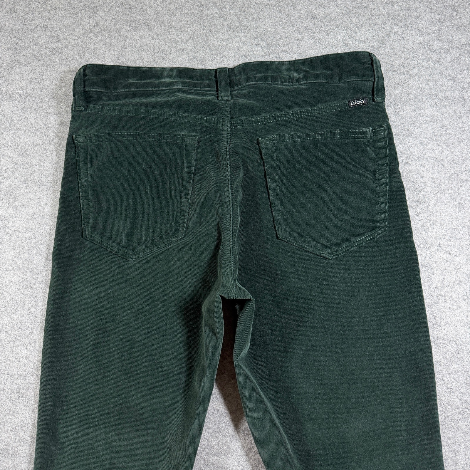 Lucky Brand Ava Skinny Pants Womens 10/30 Dark Green Corduroy Stretch Mid Rise thumbnail 3