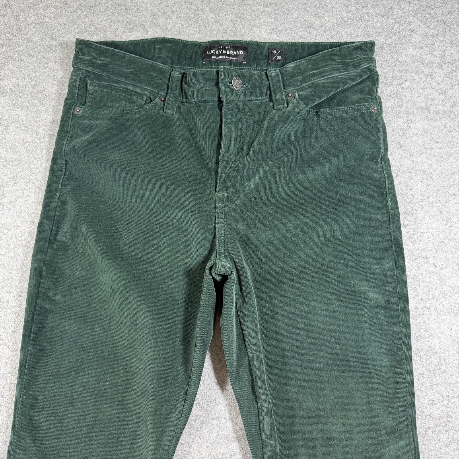 Lucky Brand Ava Skinny Pants Womens 10/30 Dark Green Corduroy Stretch Mid Rise thumbnail 9