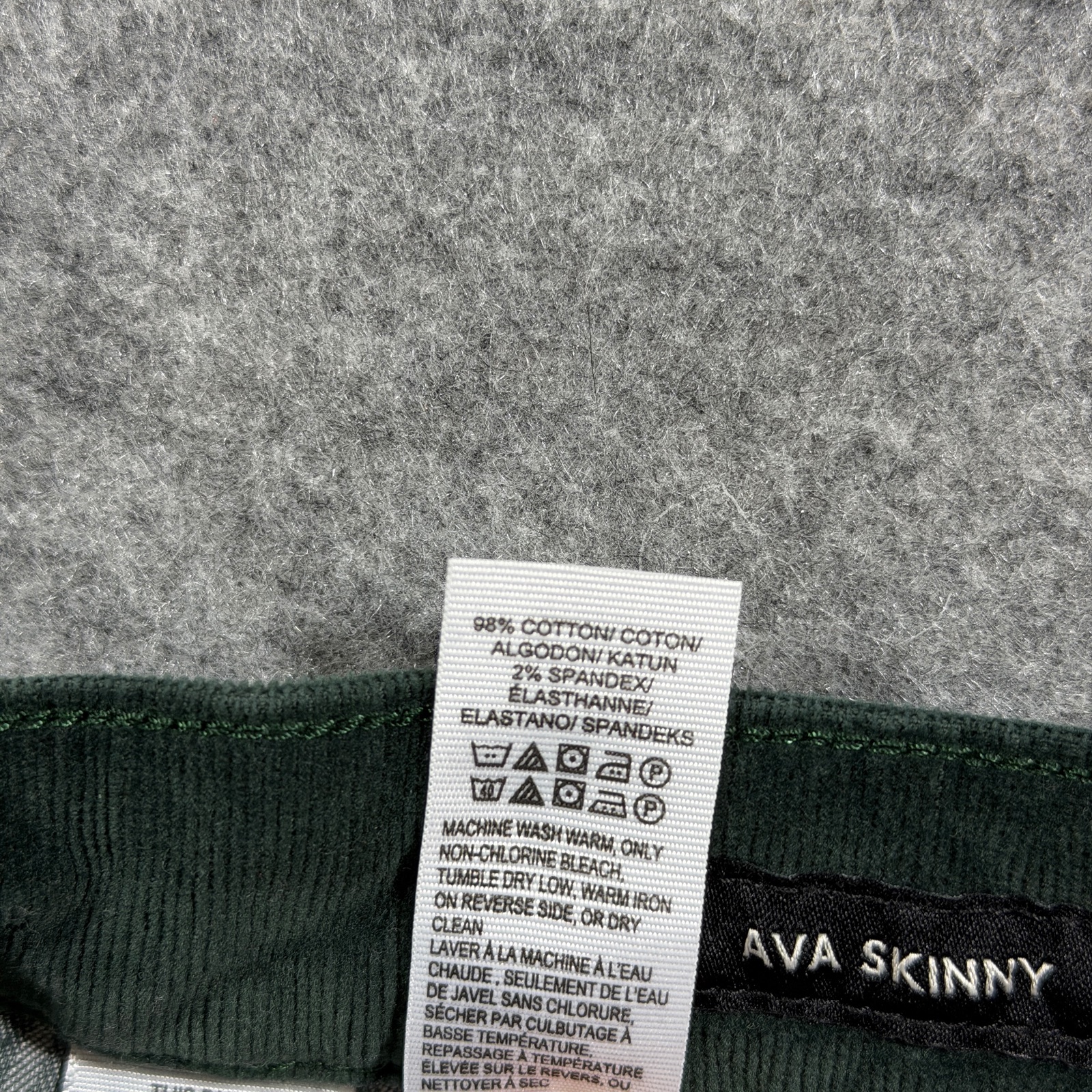 Lucky Brand Ava Skinny Pants Womens 10/30 Dark Green Corduroy Stretch Mid Rise thumbnail 12